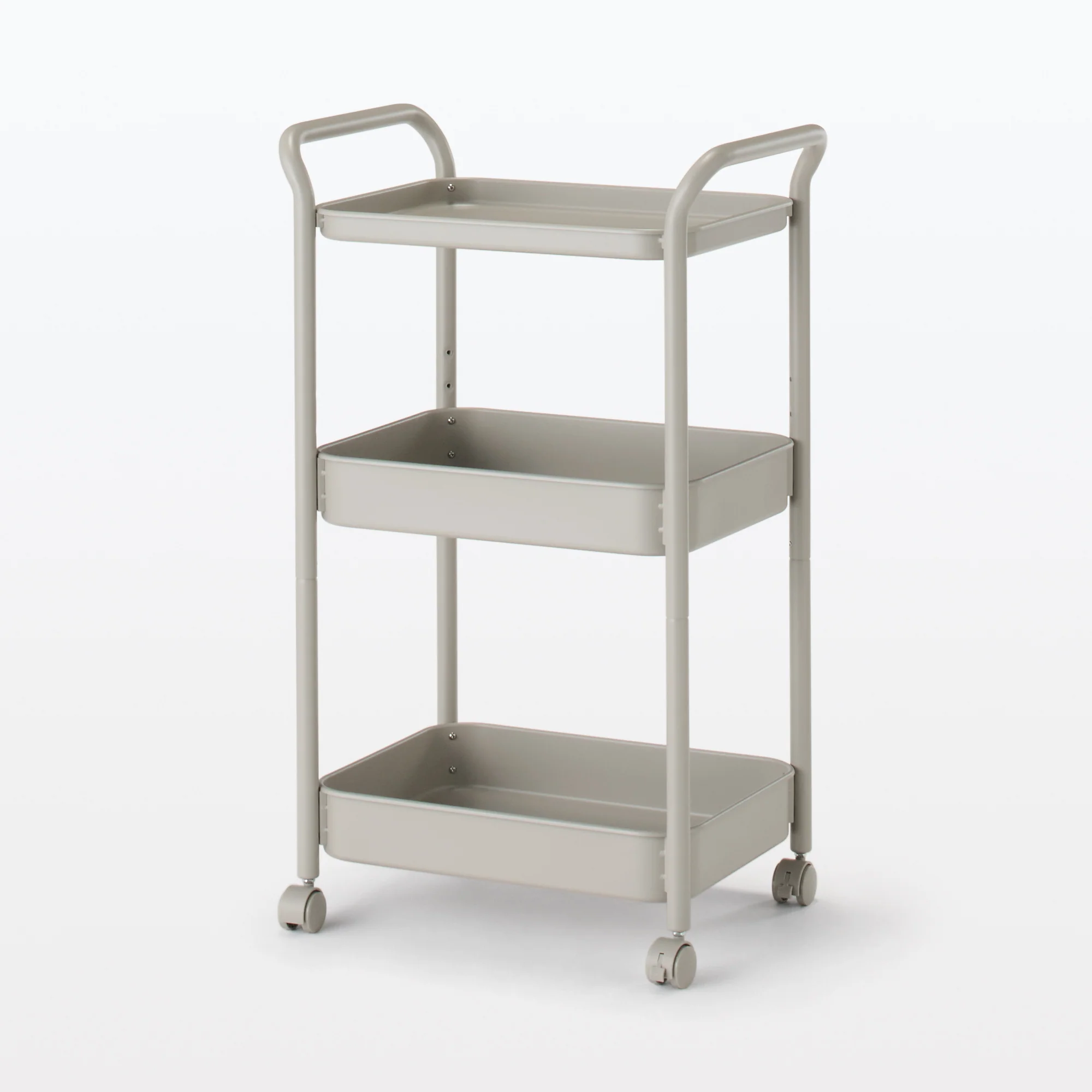 Steel Pipe Wheeled Rack Utility Cart - Warm Grey - Image 3