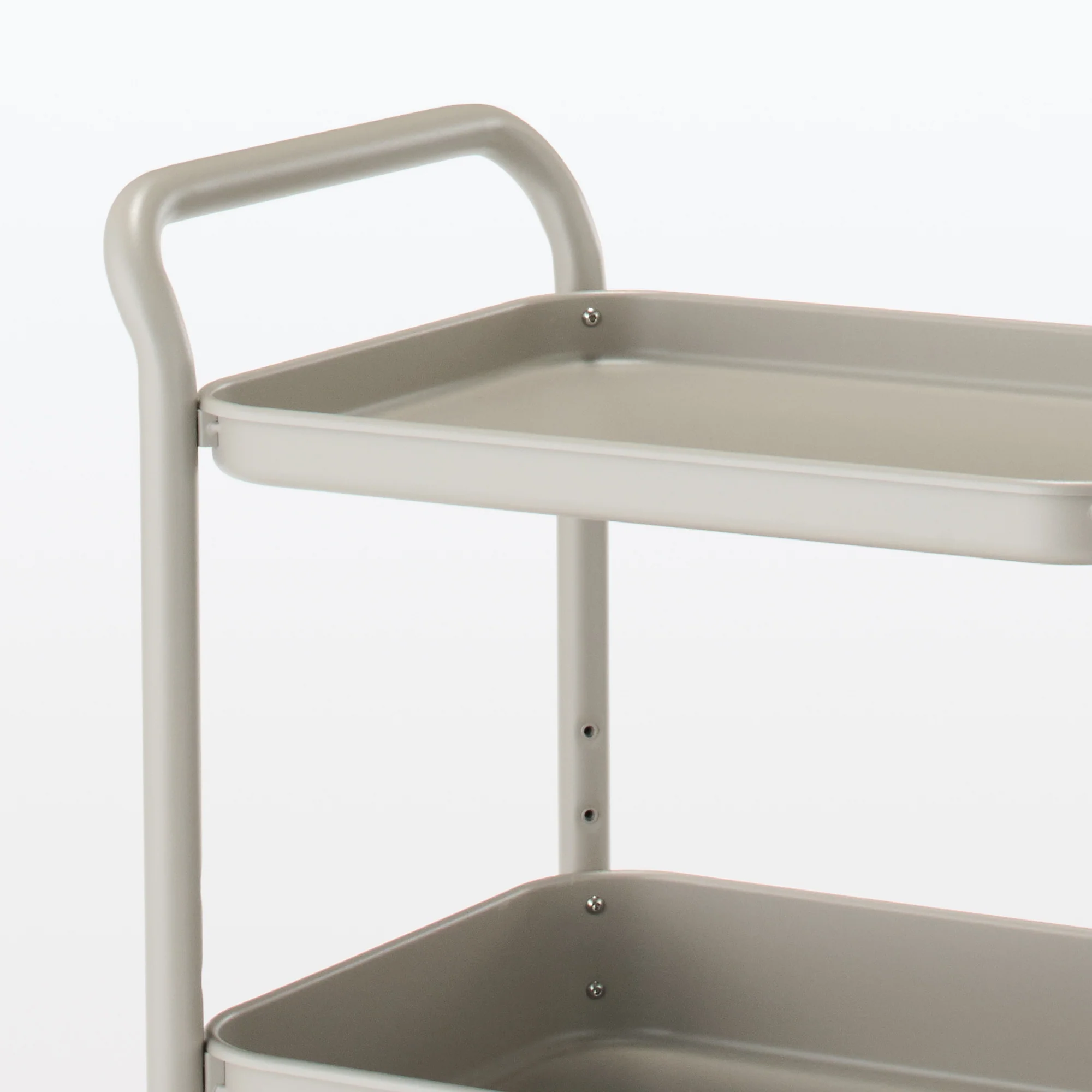 Steel Pipe Wheeled Rack Utility Cart - Warm Grey - Image 5