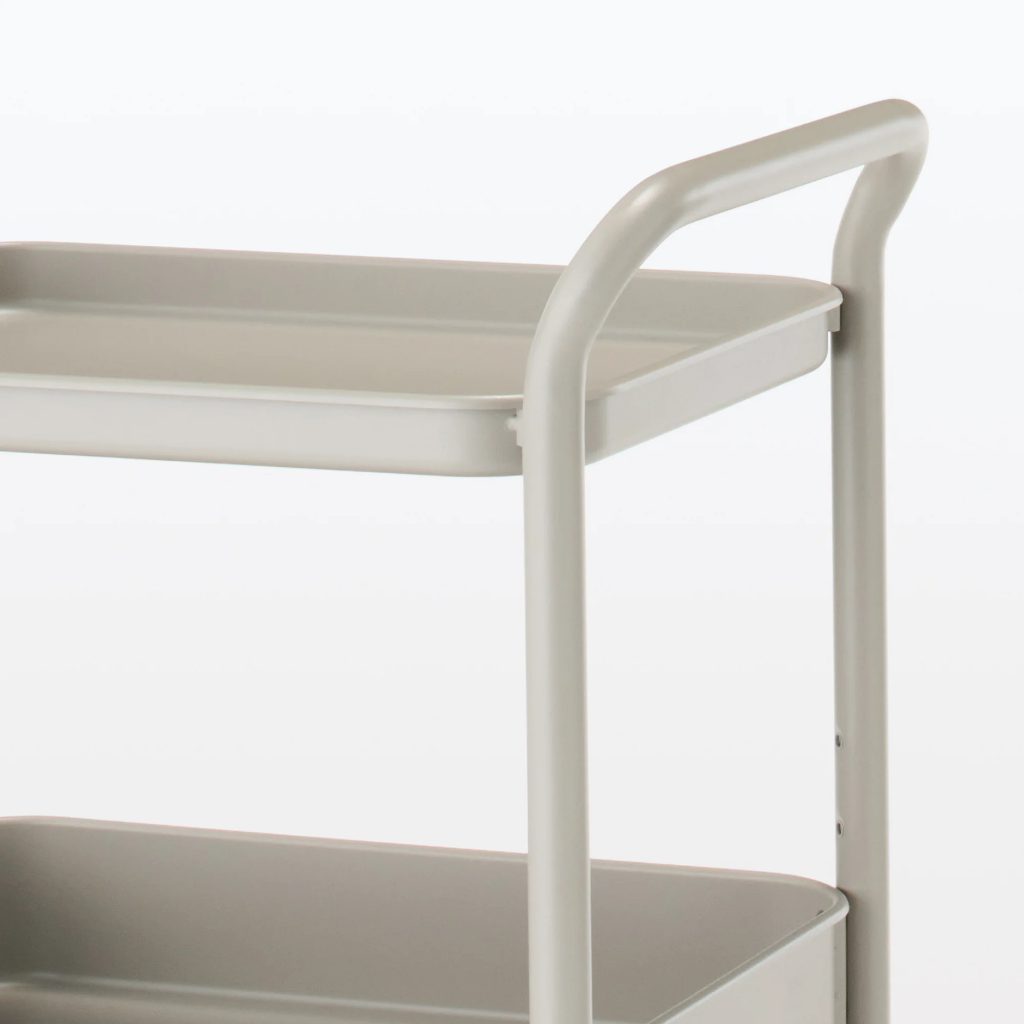 Steel Pipe Wheeled Rack Utility Cart - Warm Grey - Image 6