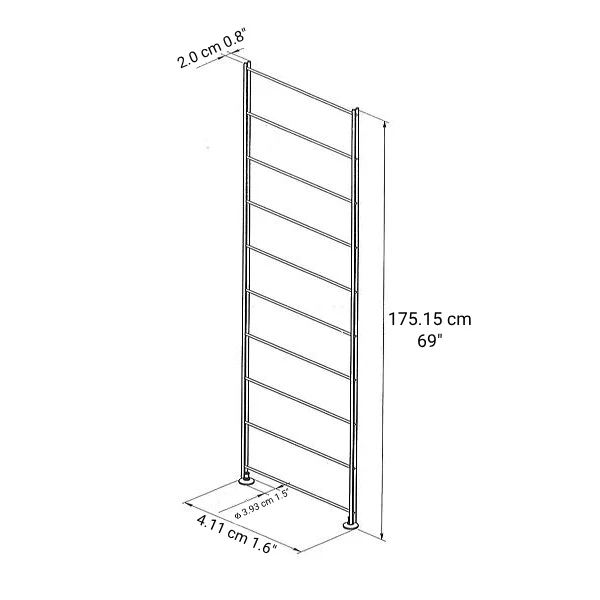 SUS Shelving Unit Additional Frame for Light Grey - Large (H175.5 cm) - Image 2