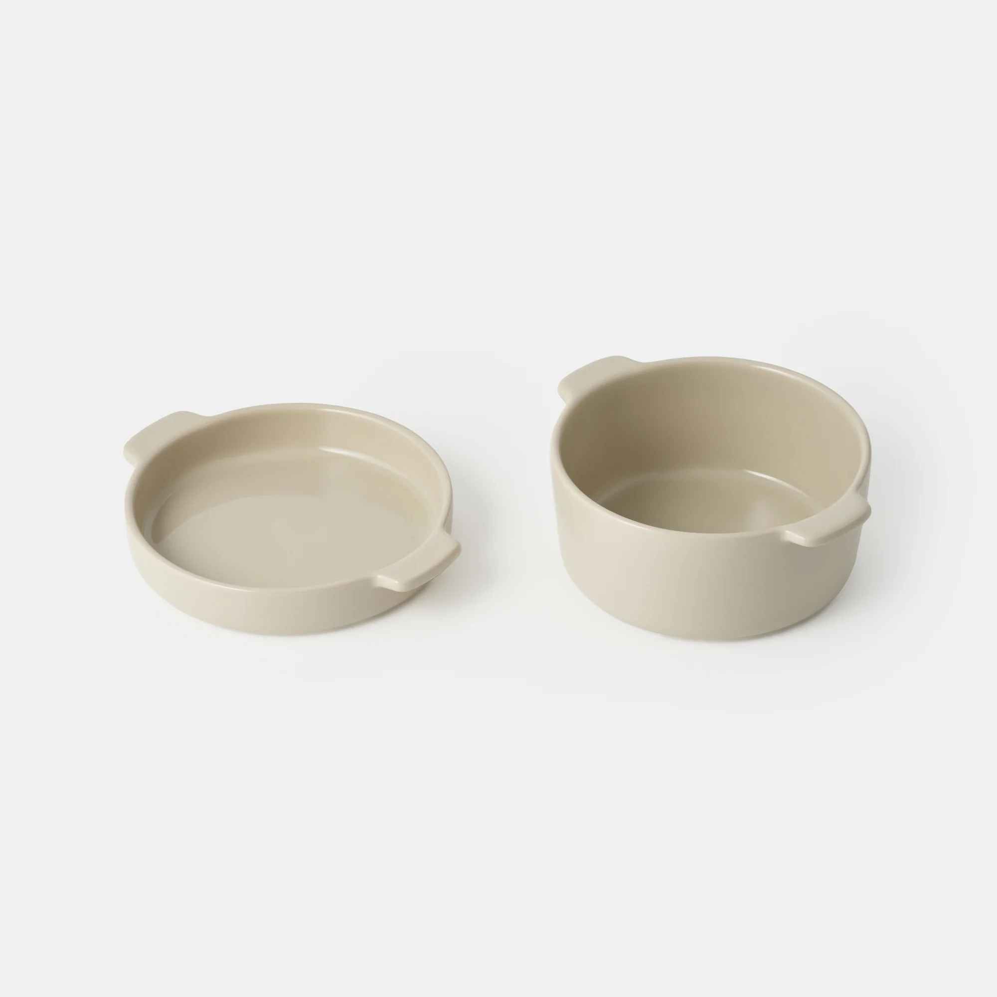 Stoneware Mini Cocotte Bowl (Dia. 15.8 cm) - Grey Beige - Image 4