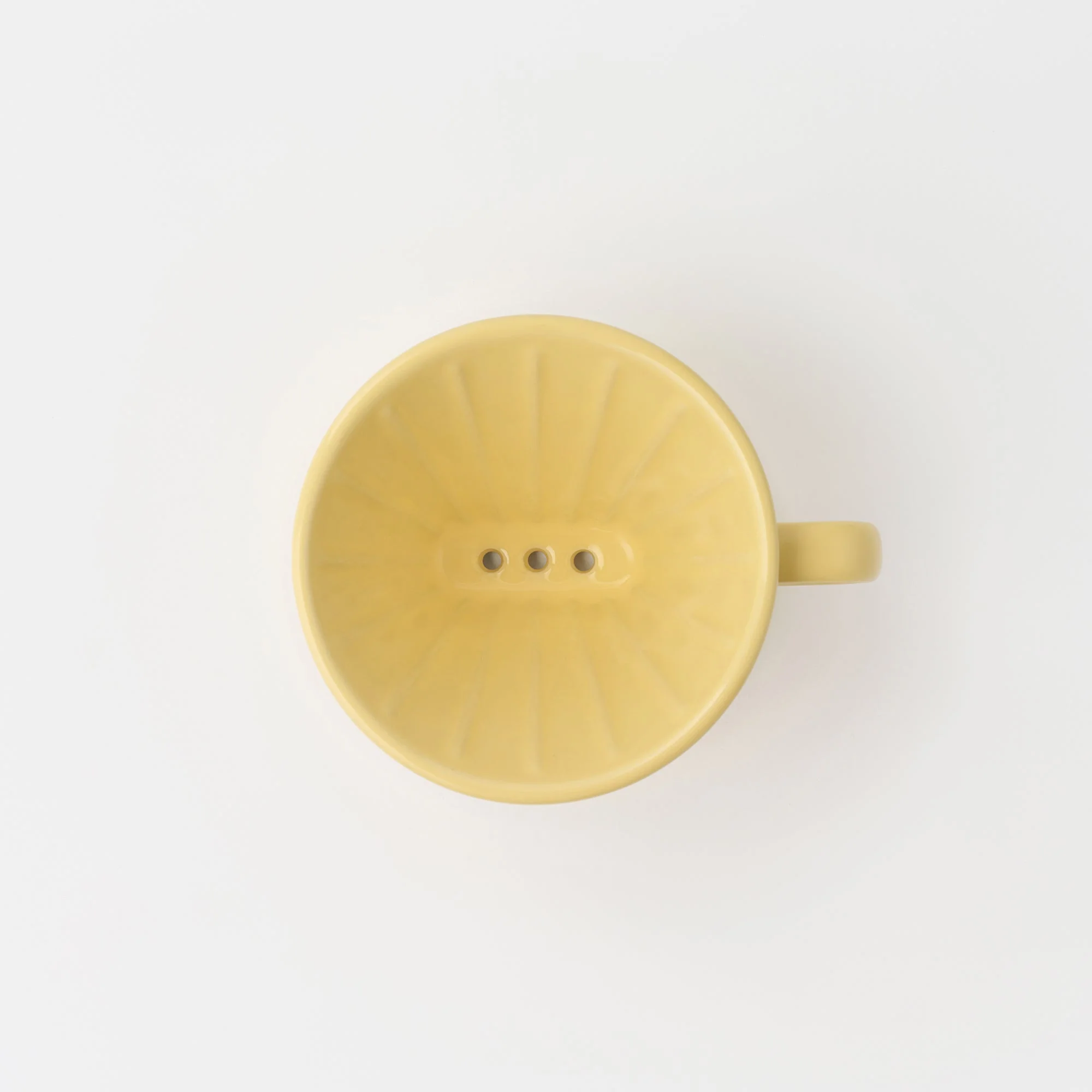 Stoneware Coffee Dripper - Light Yellow - Image 3