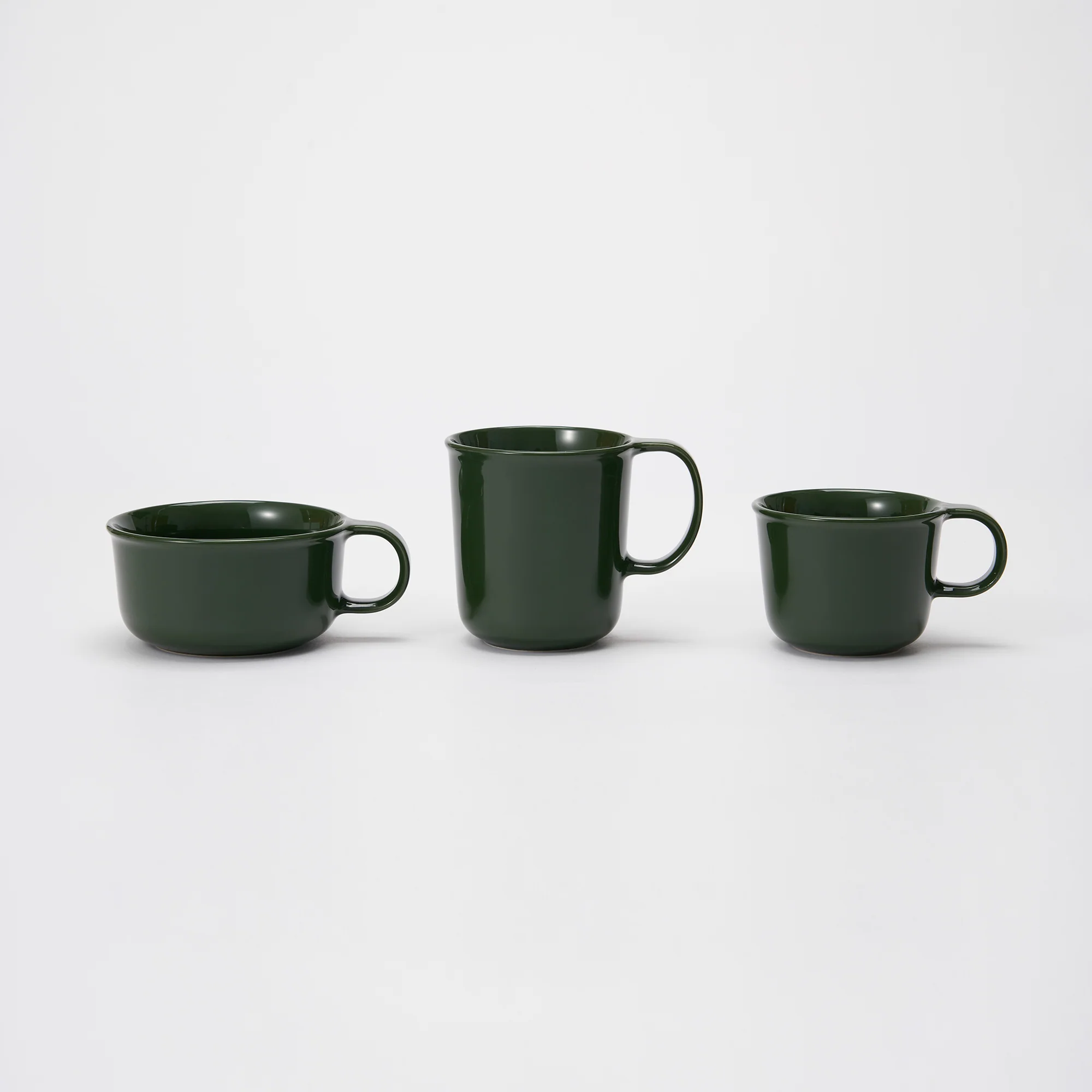 Stoneware Mug Cup (330 ml) - Dark Green - Image 10