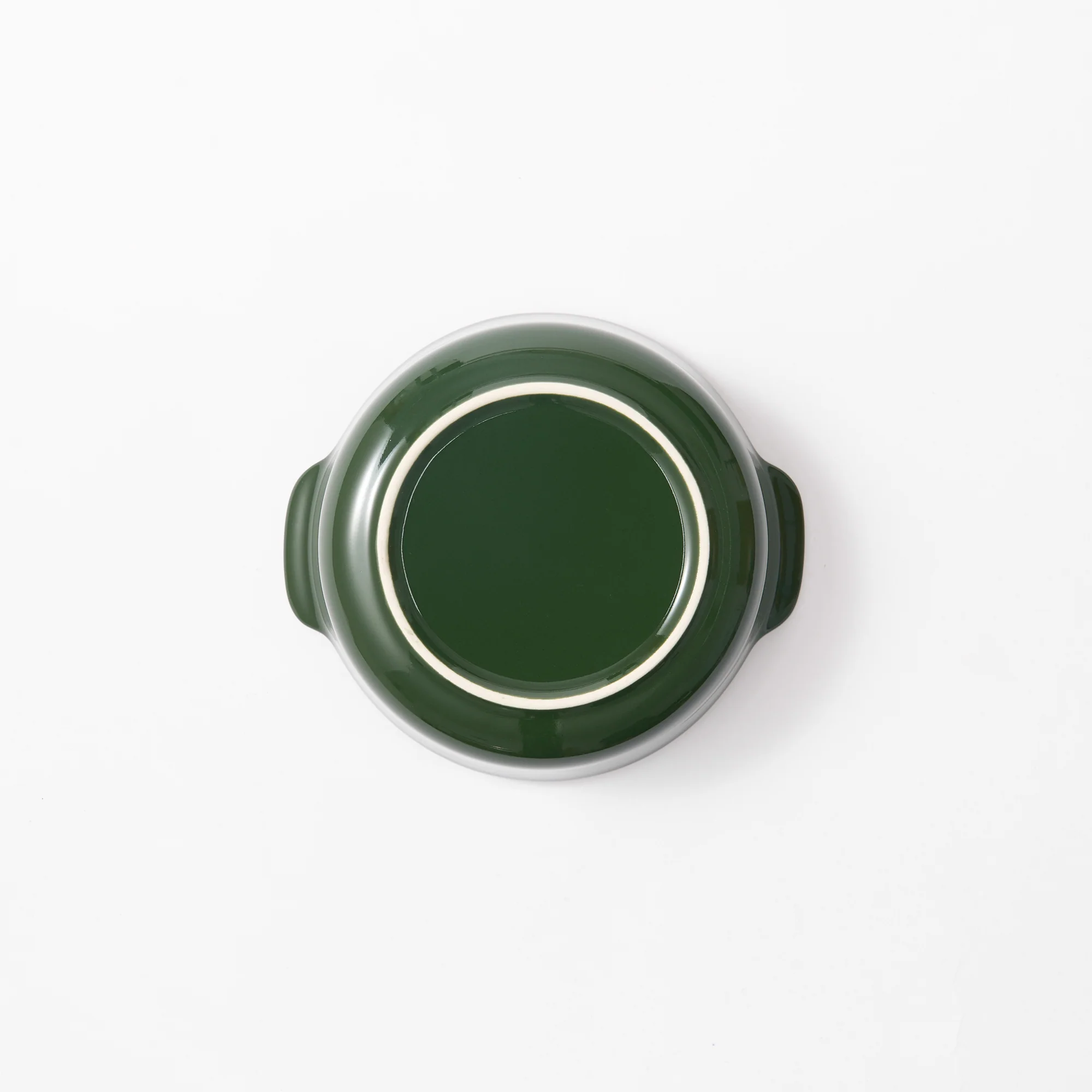 Stoneware Plate (Dia. 12.8 cm) - Dark Green - Image 5