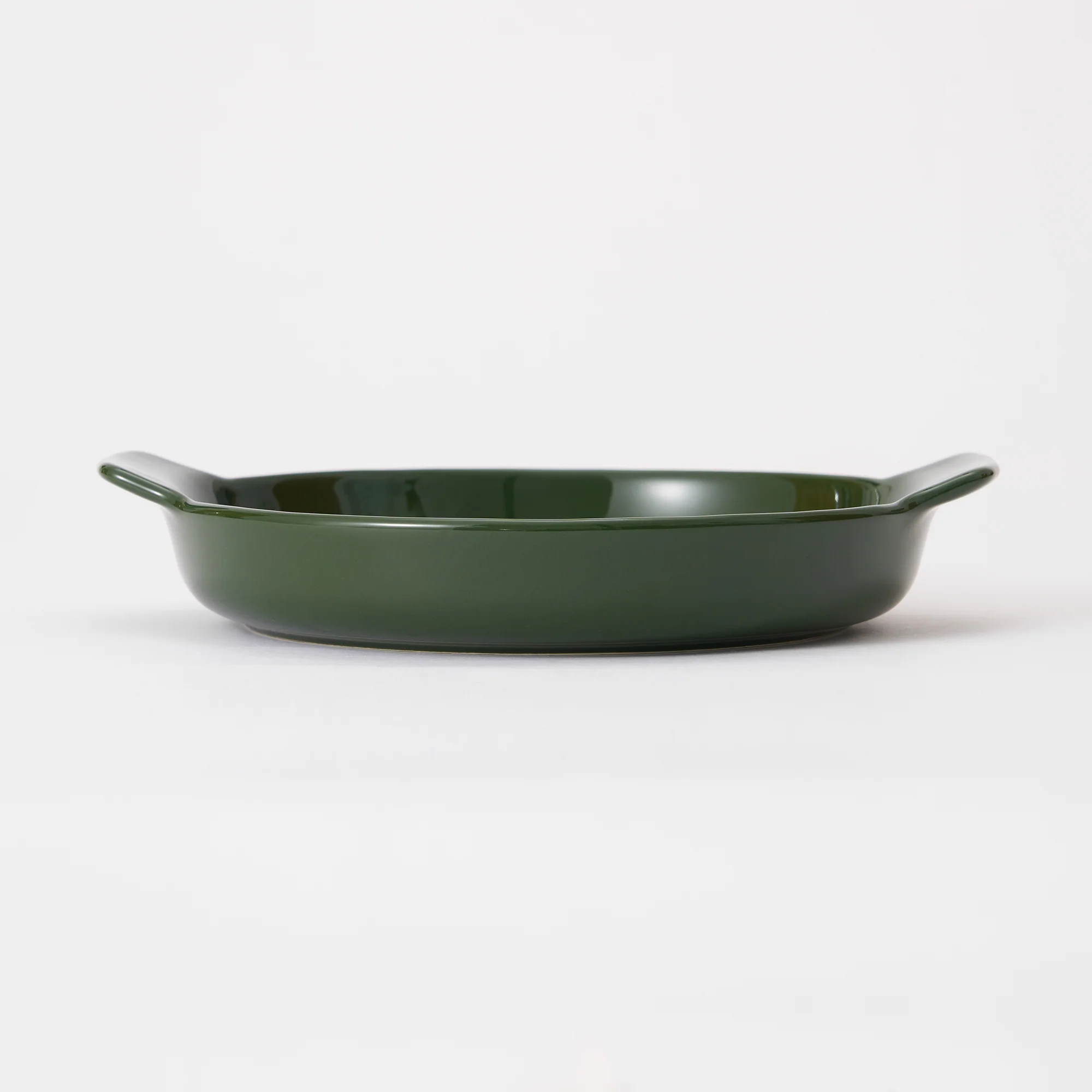 Stoneware Plate (Dia. 17 cm) - Dark Green - Image 3