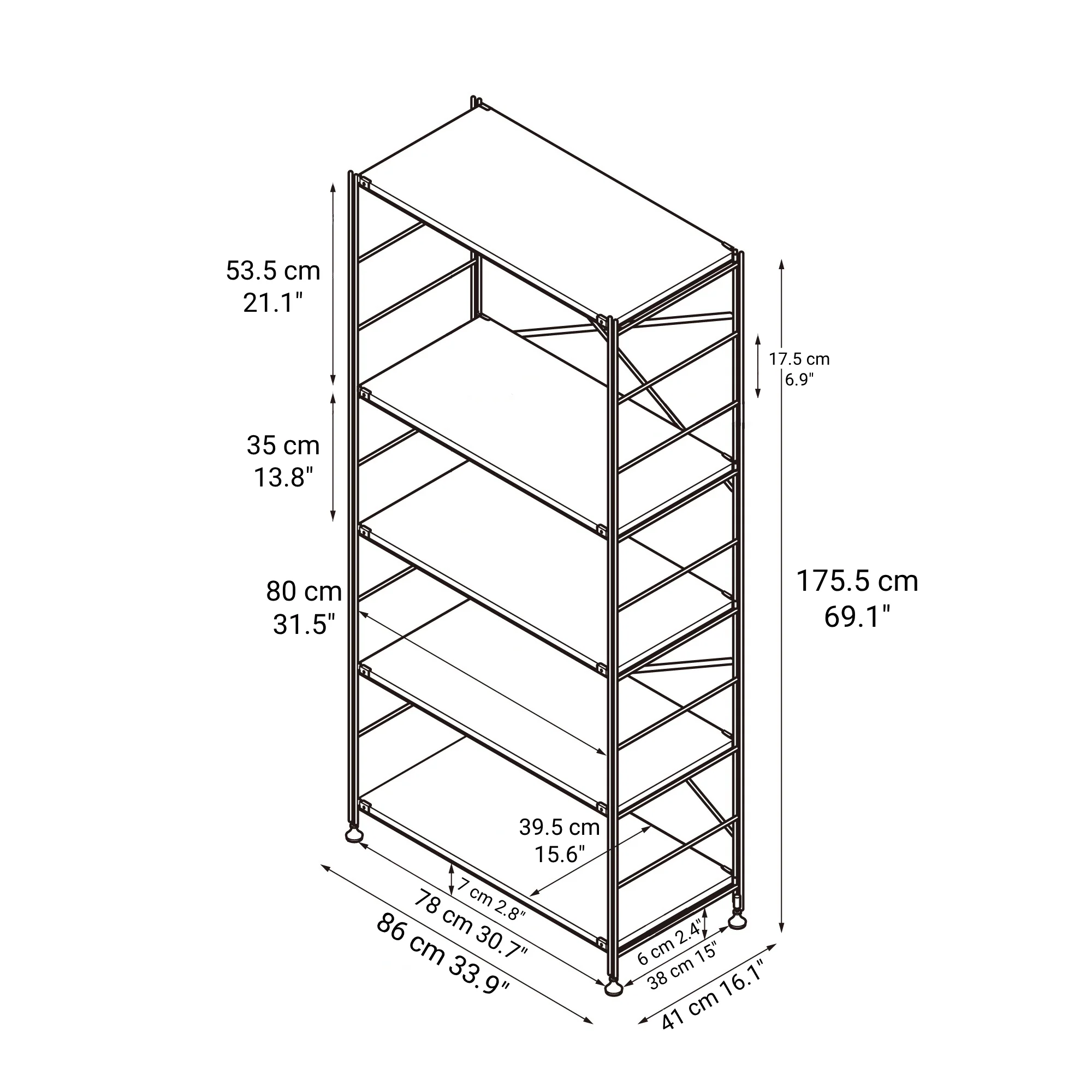 SUS Shelving Unit - Stainless Steel - Wide - Large - Image 3