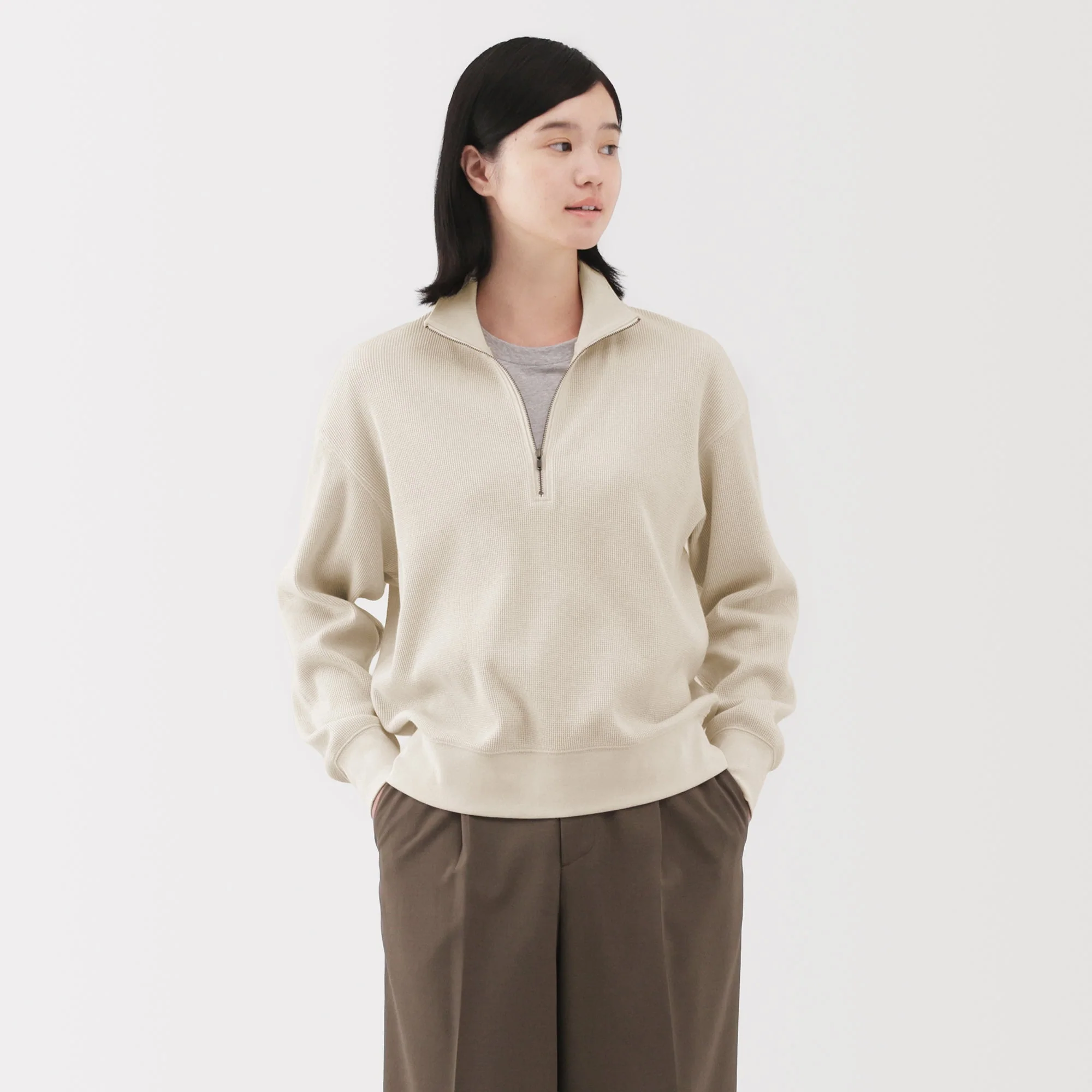 Waffle Half-Zip Pullover - Image 3