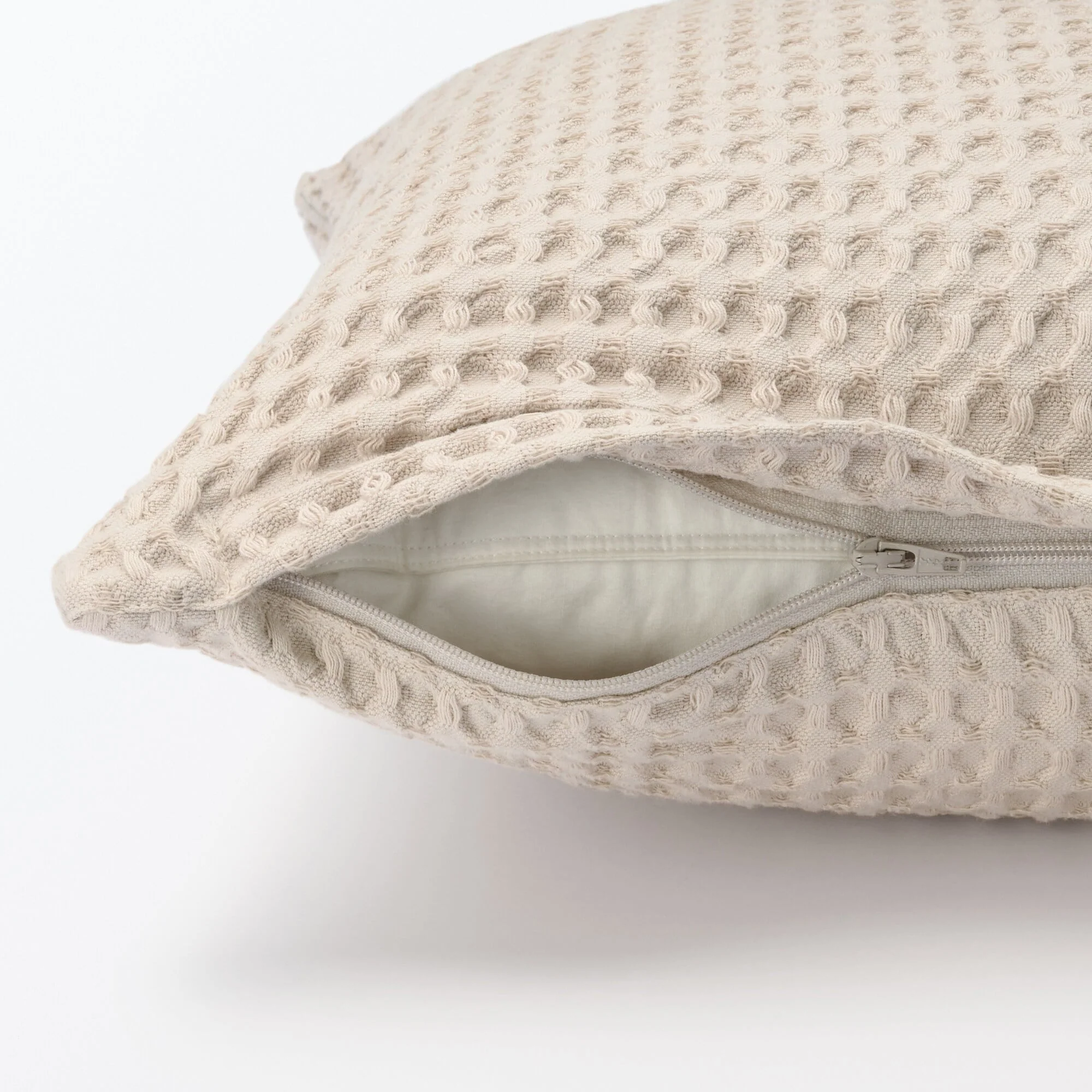 Washed Cotton Waffle Cushion Cover (55 x 59 cm) - Image 3