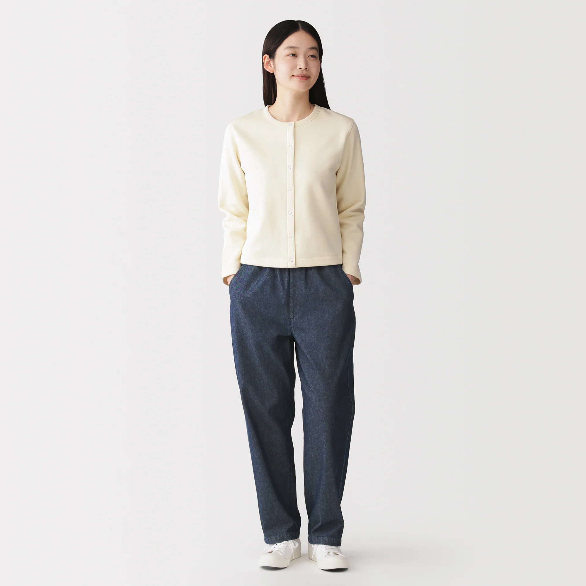 Washed Denim Easy Pants - Image 12