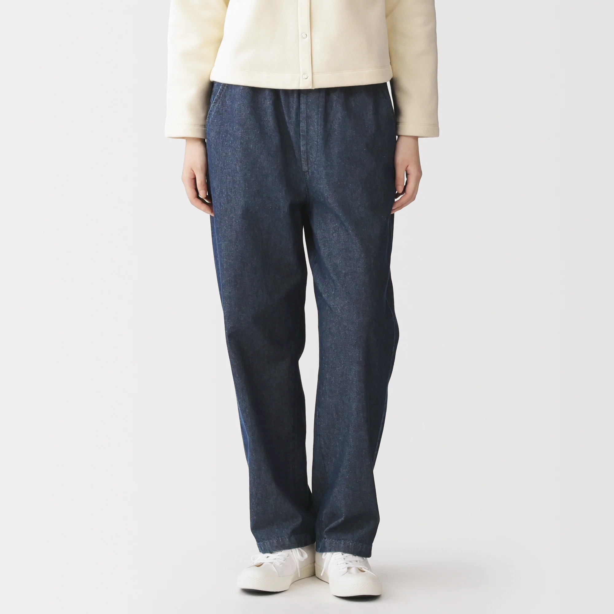 Washed Denim Easy Pants - Image 13