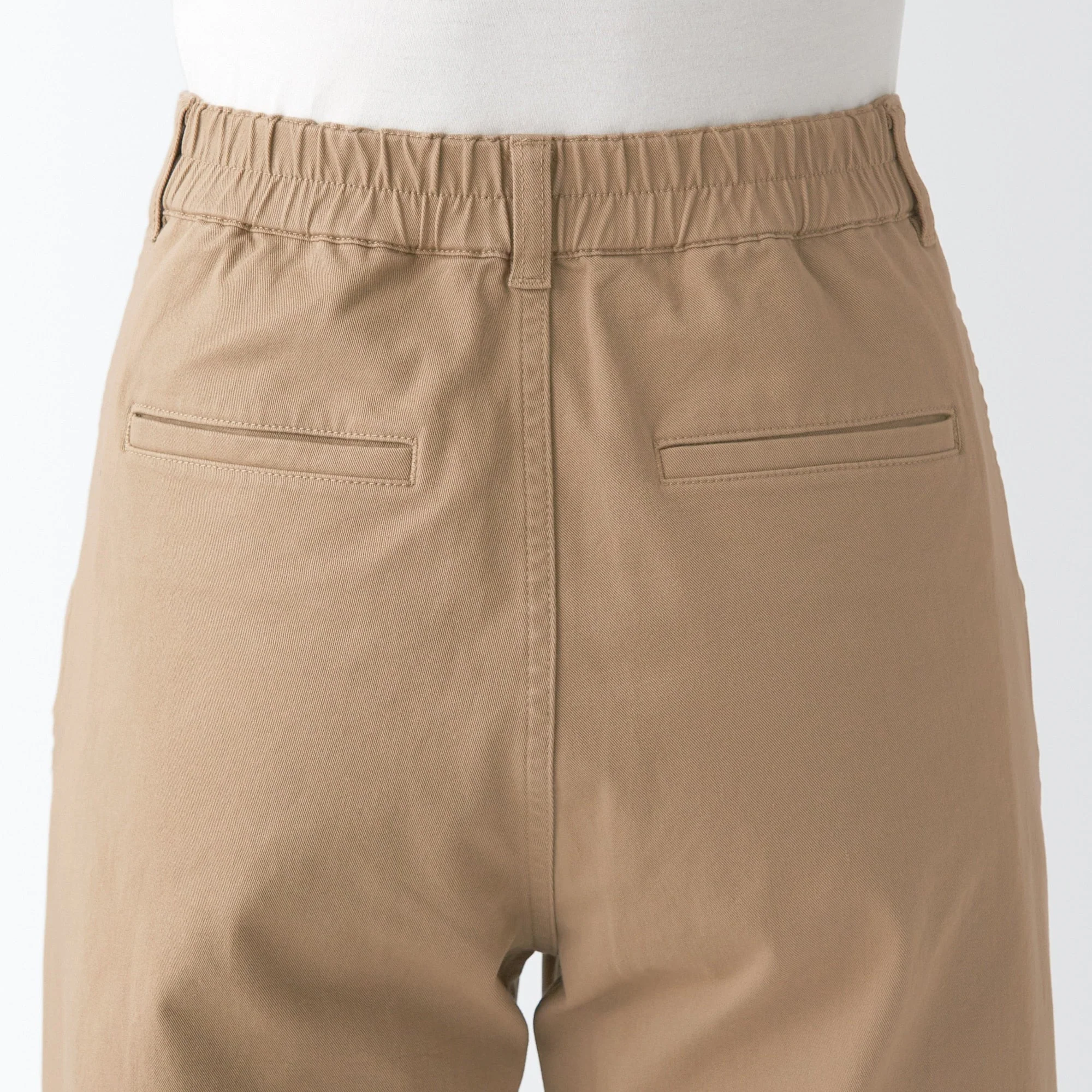Women's 4-Way Stretch Chino Wide Straight Pants (L 31inch / 77cm) - Image 32