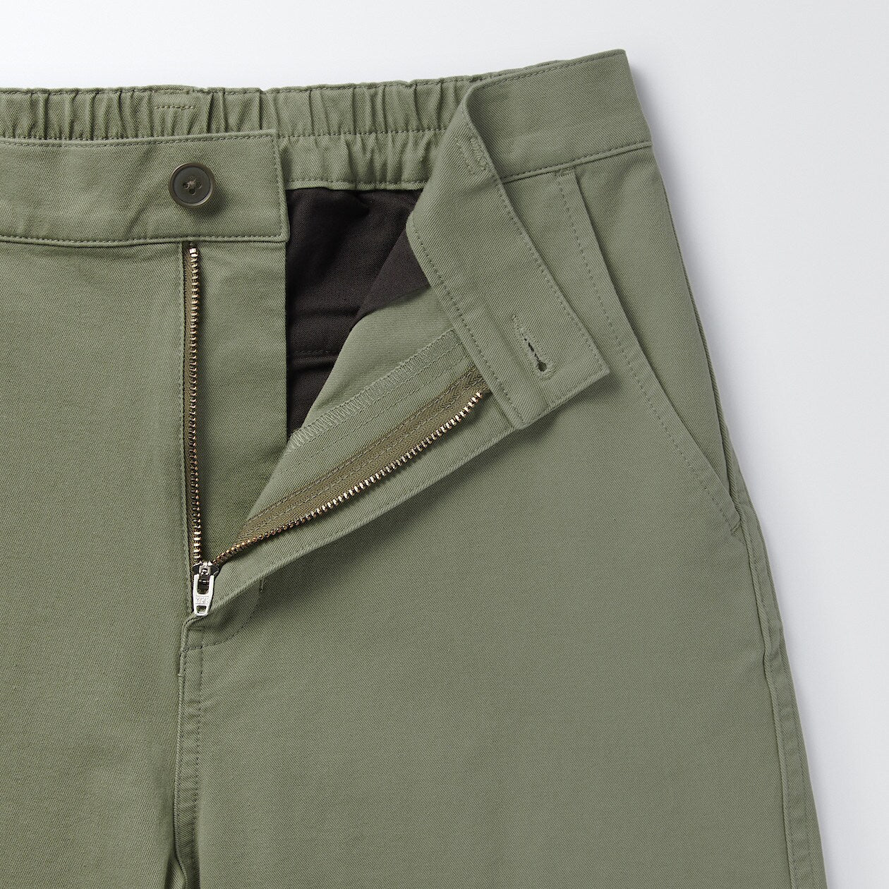 Women's 4-Way Stretch Chino Wide Straight Pants (L 31inch / 77cm) - Image 9