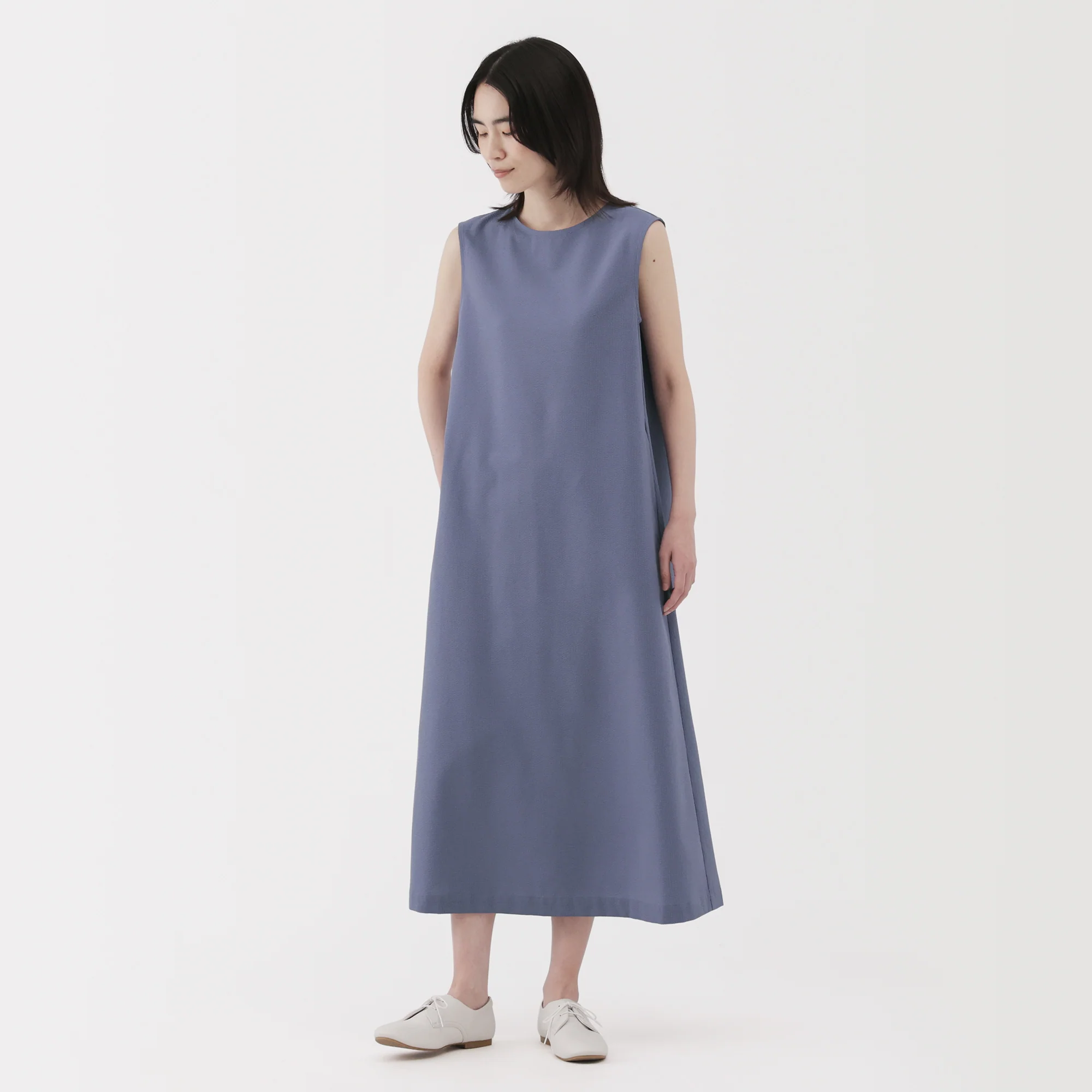 Women's Breathable Seersucker Sleeveless Dress