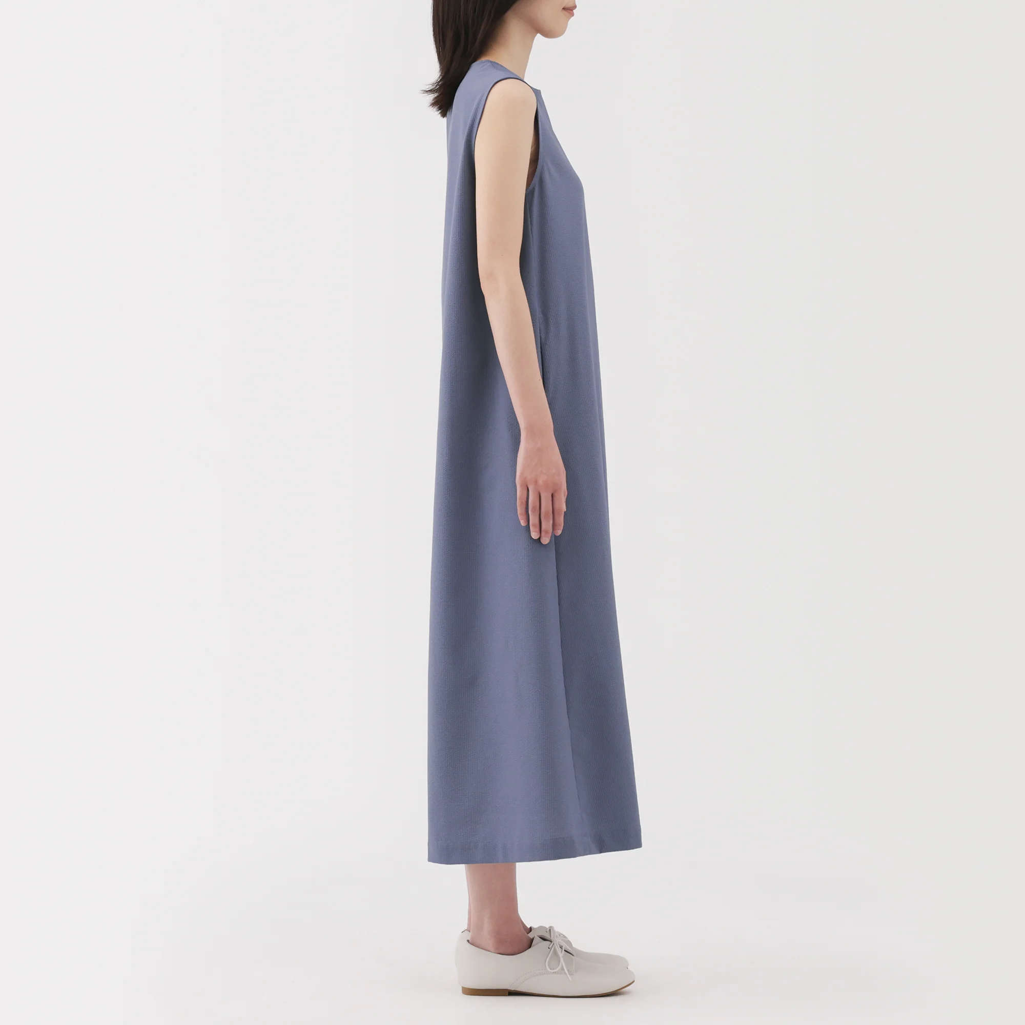 Women's Breathable Seersucker Sleeveless Dress - Image 5
