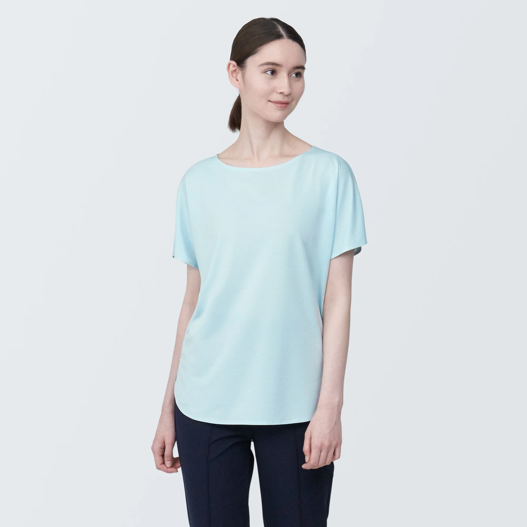 Women's Cool Touch Boat Neck Short Sleeve T-Shirt