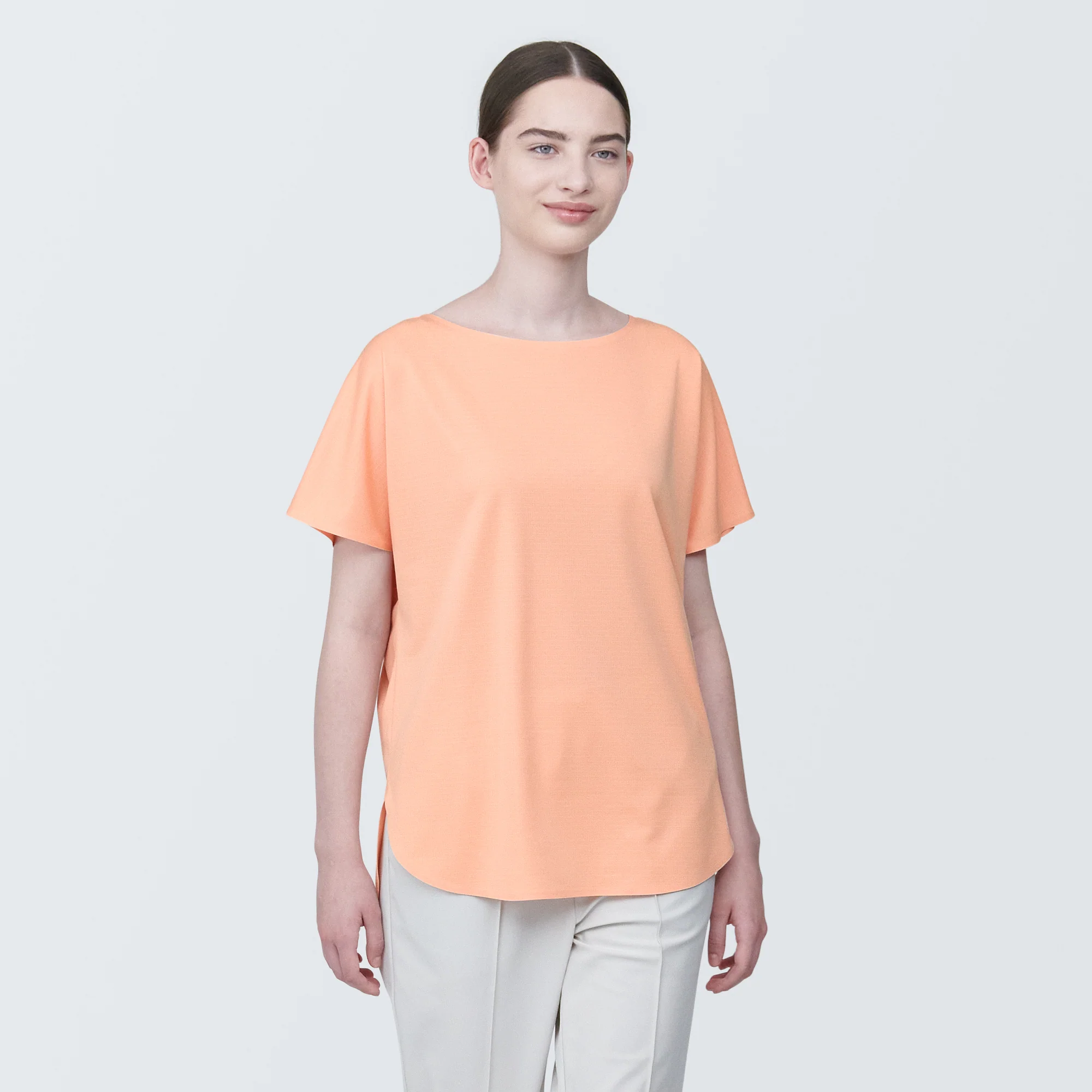 Women's Cool Touch Boat Neck Short Sleeve T-Shirt - Image 21