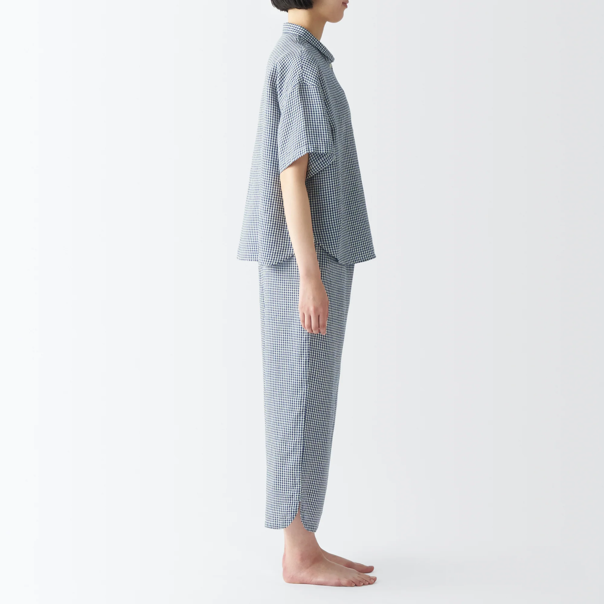 Women's Cool Touch Lyocell Linen Short Sleeve Pajamas - Image 5