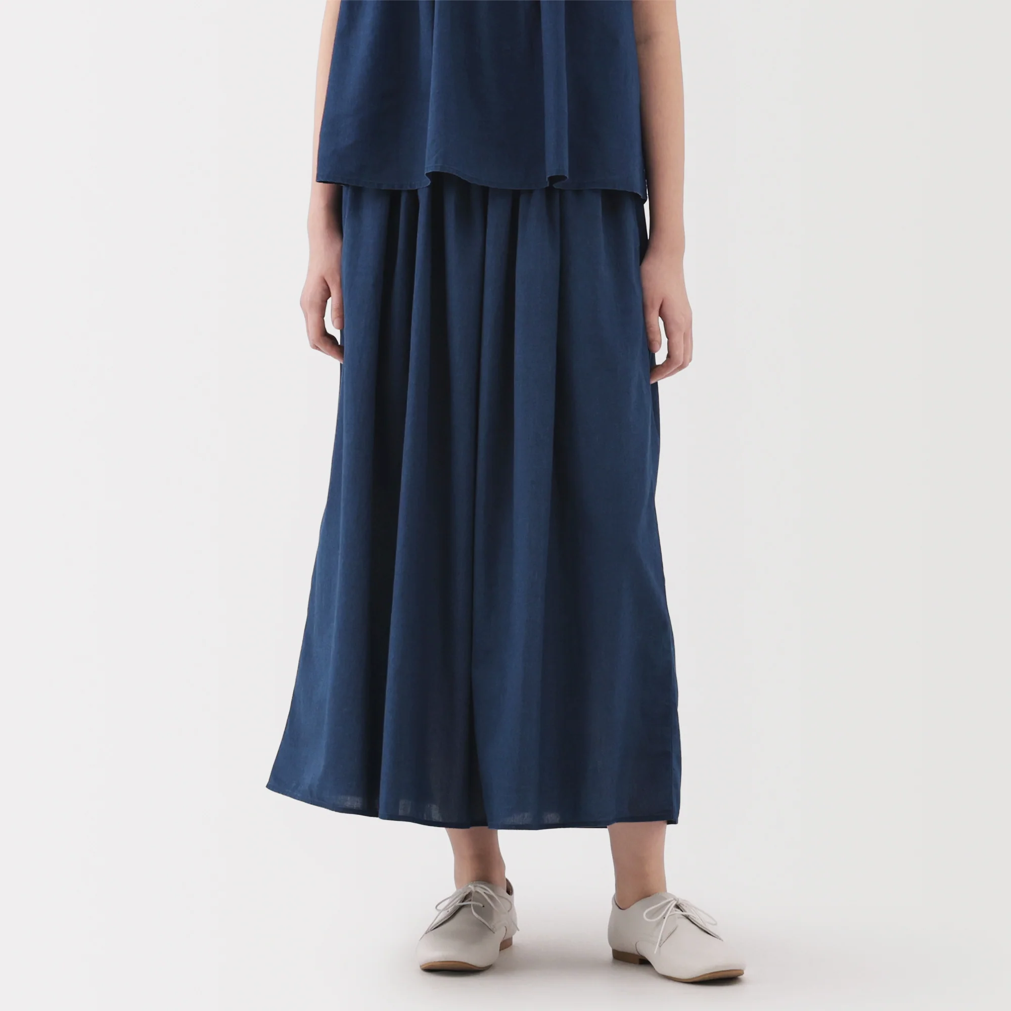 Women's Cotton Voile Gather Maxi-Skirt - Image 3