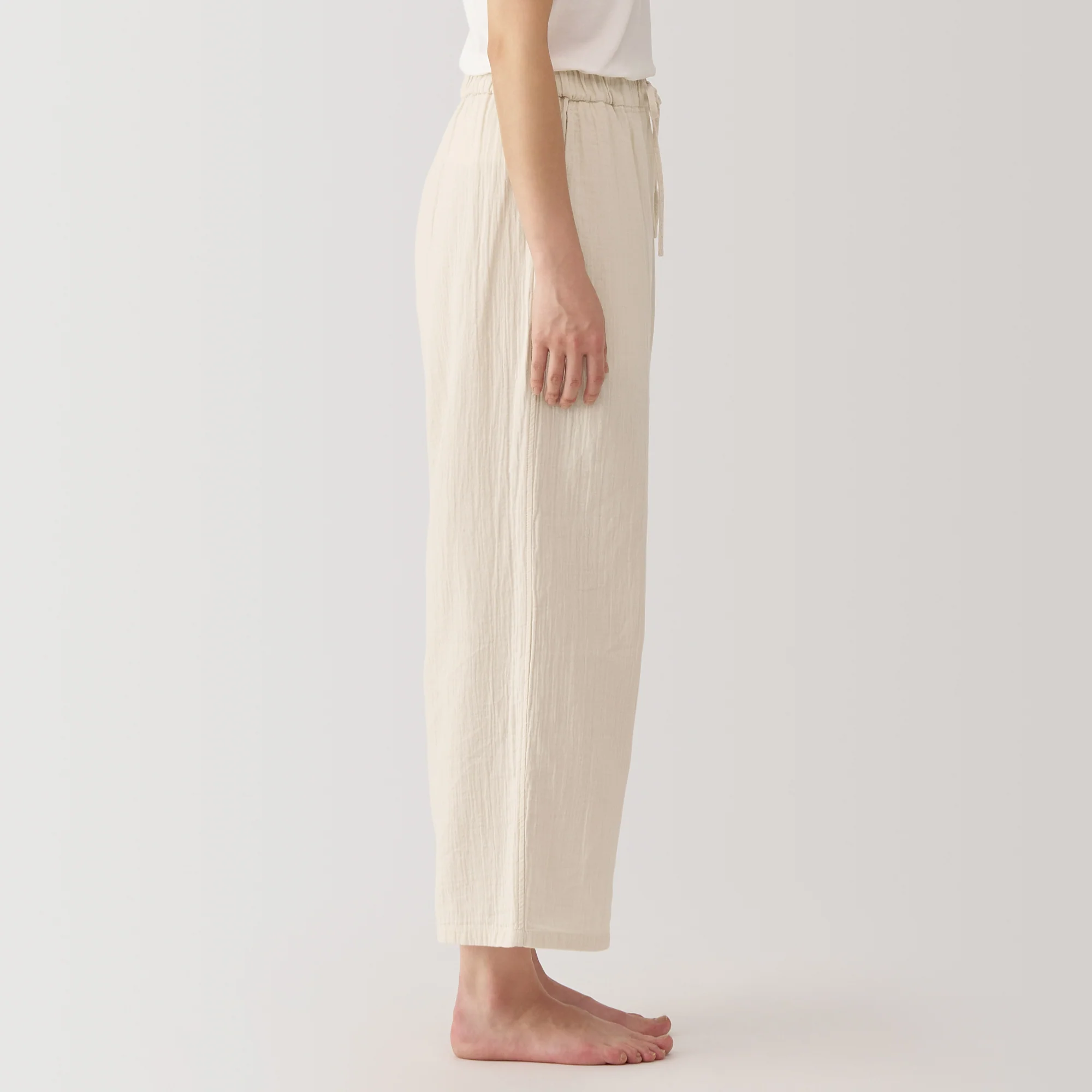 Women's Crinkle Gauze Long Pants - Image 5