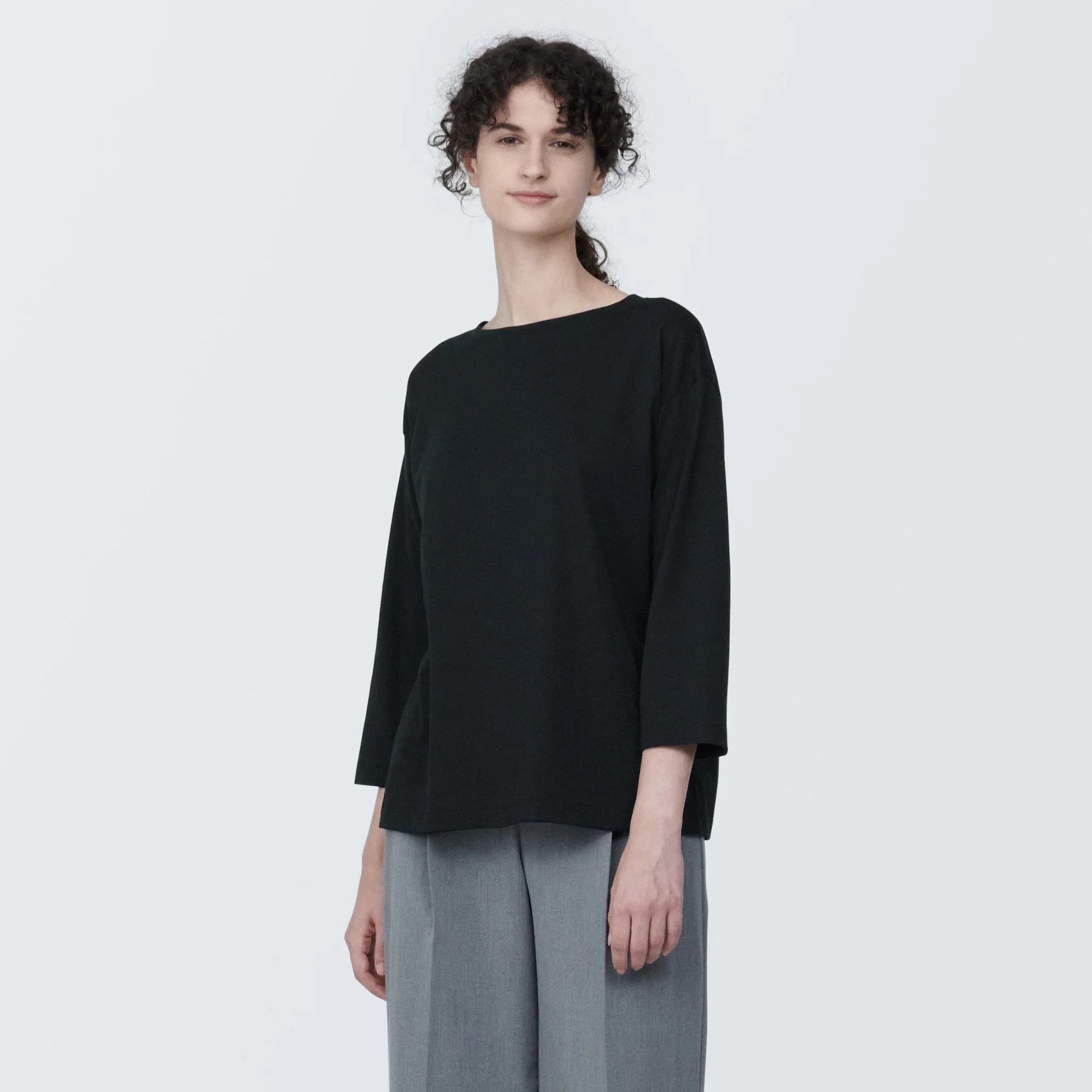 Women's Jersey Boat Neck 3/4 Sleeve T-Shirt - Image 3
