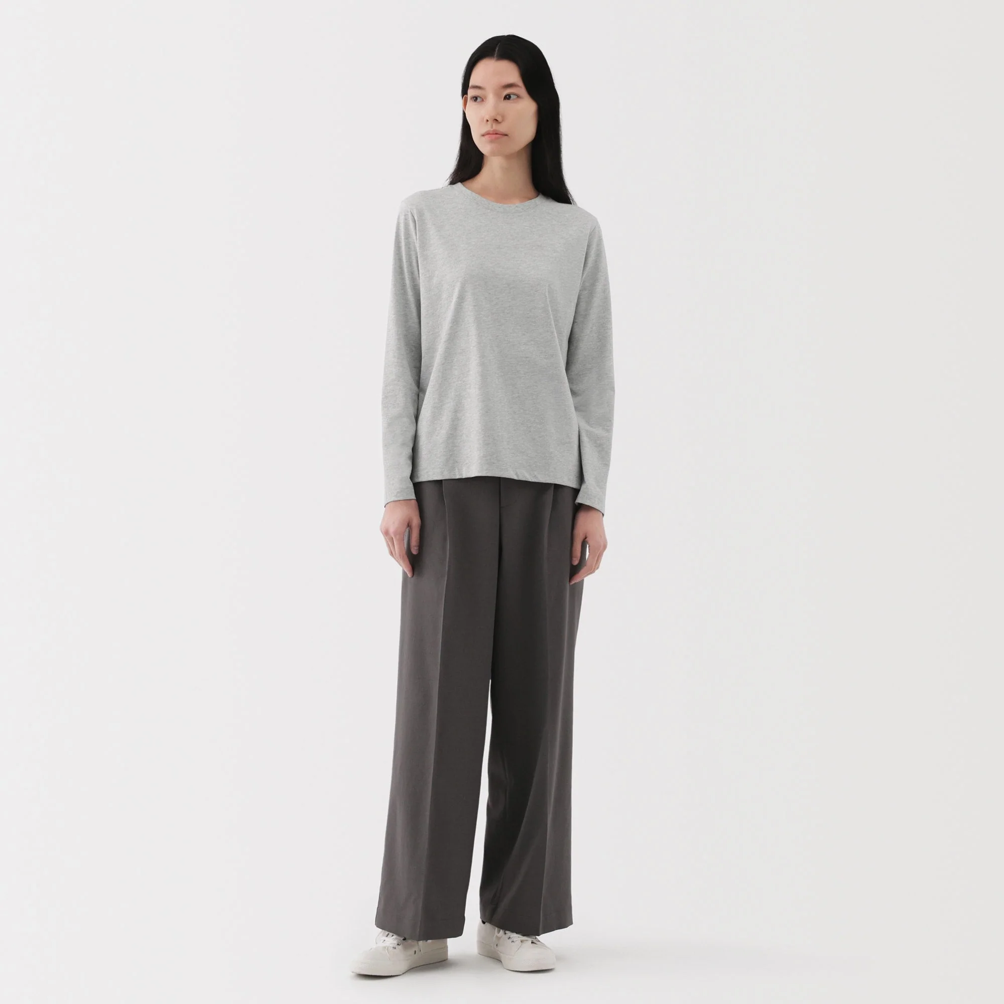 Women's Jersey Crew Neck Long Sleeve T-Shirt - Image 19