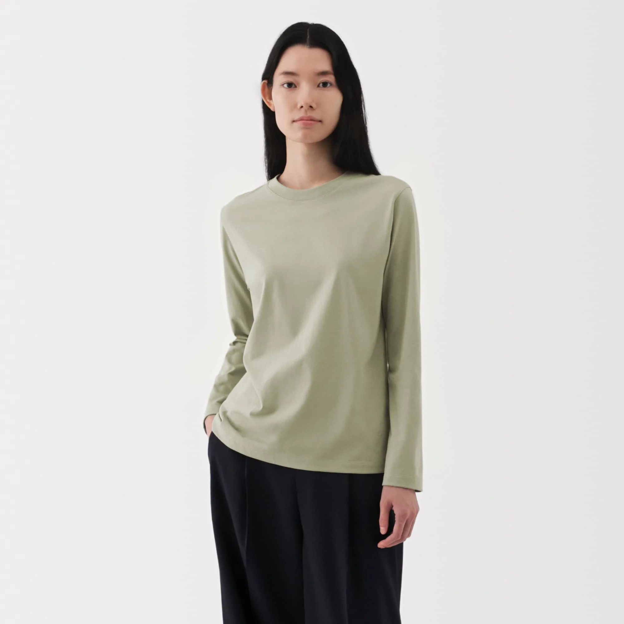 Women's Jersey Crew Neck Long Sleeve T-Shirt - Image 33