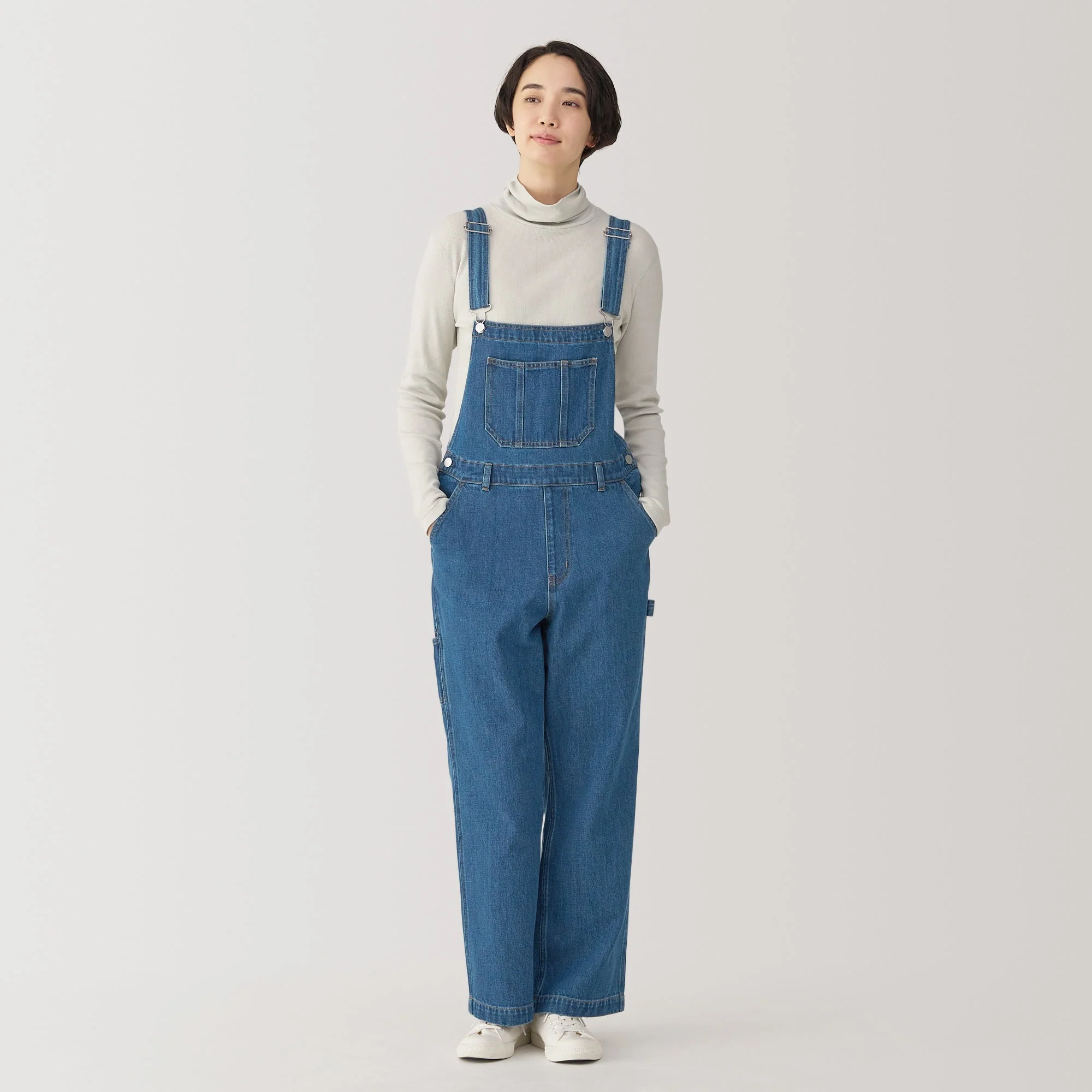 Women's Kapok Blend Denim Overalls - Image 3