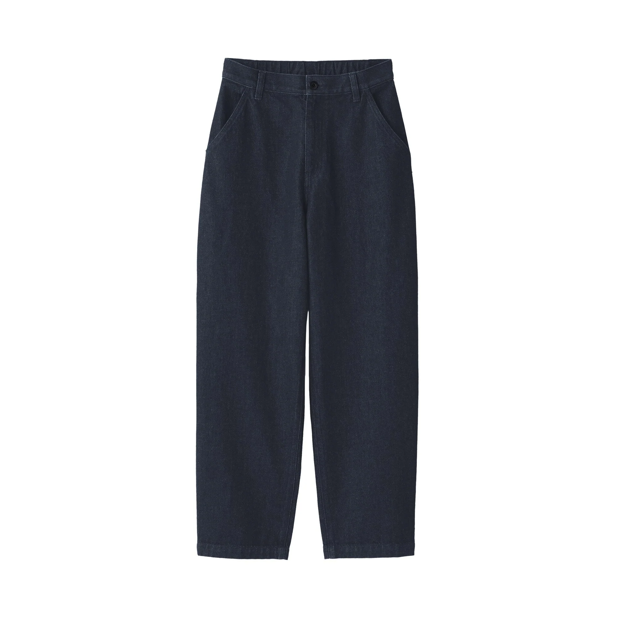 Women's Kapok Blend Denim Wide Tapered Pants - Image 2