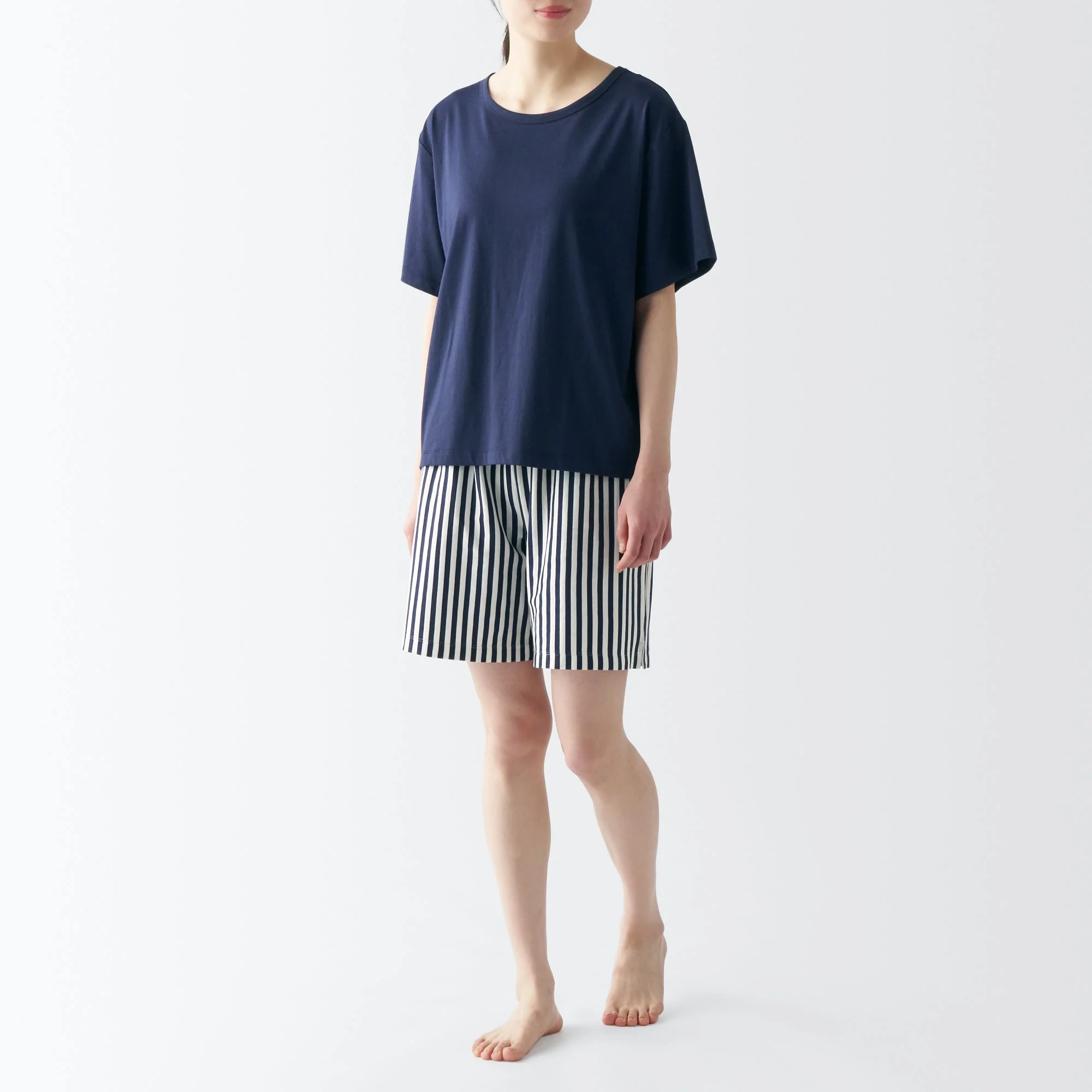 Women's Moisture-Wicking Cotton Short Sleeve Loungewear Set - Image 36