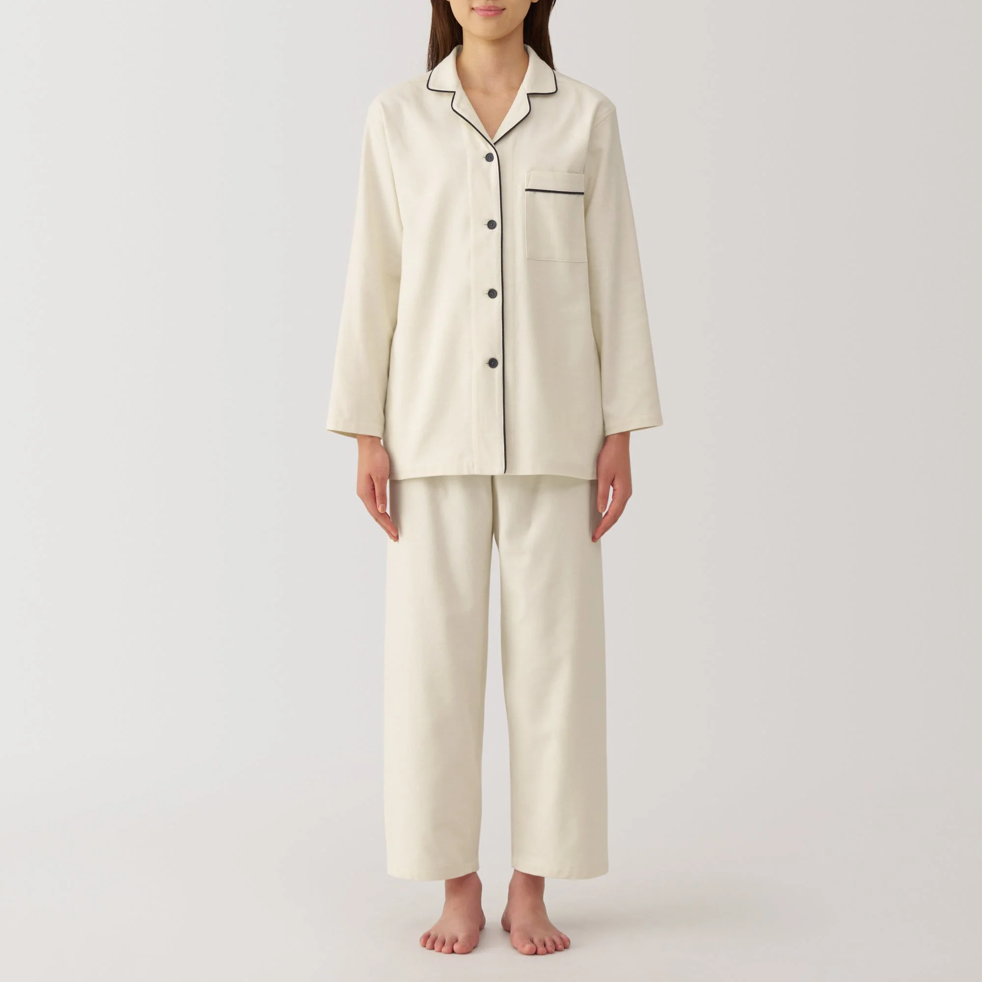 Women's Side Seamless Flannel Pajamas - Image 15