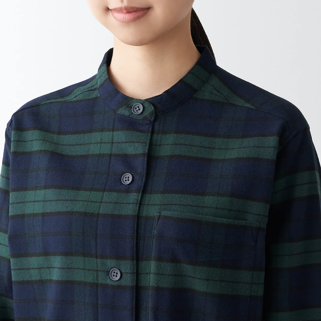 Women's Side Seamless Flannel Stand Collar Pajamas - Image 8