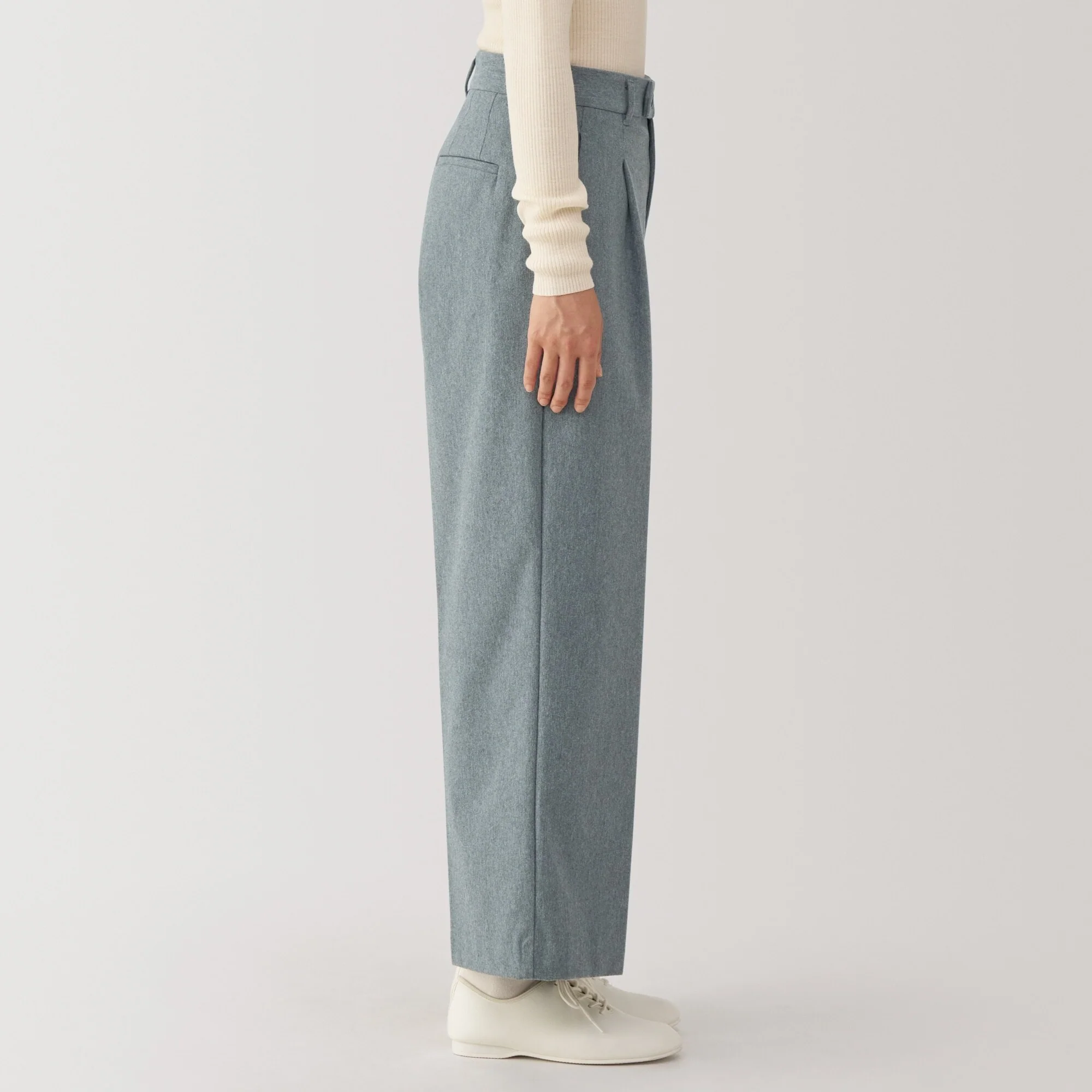 Women's Stretch Brushed Darted Wide Pants - Image 5
