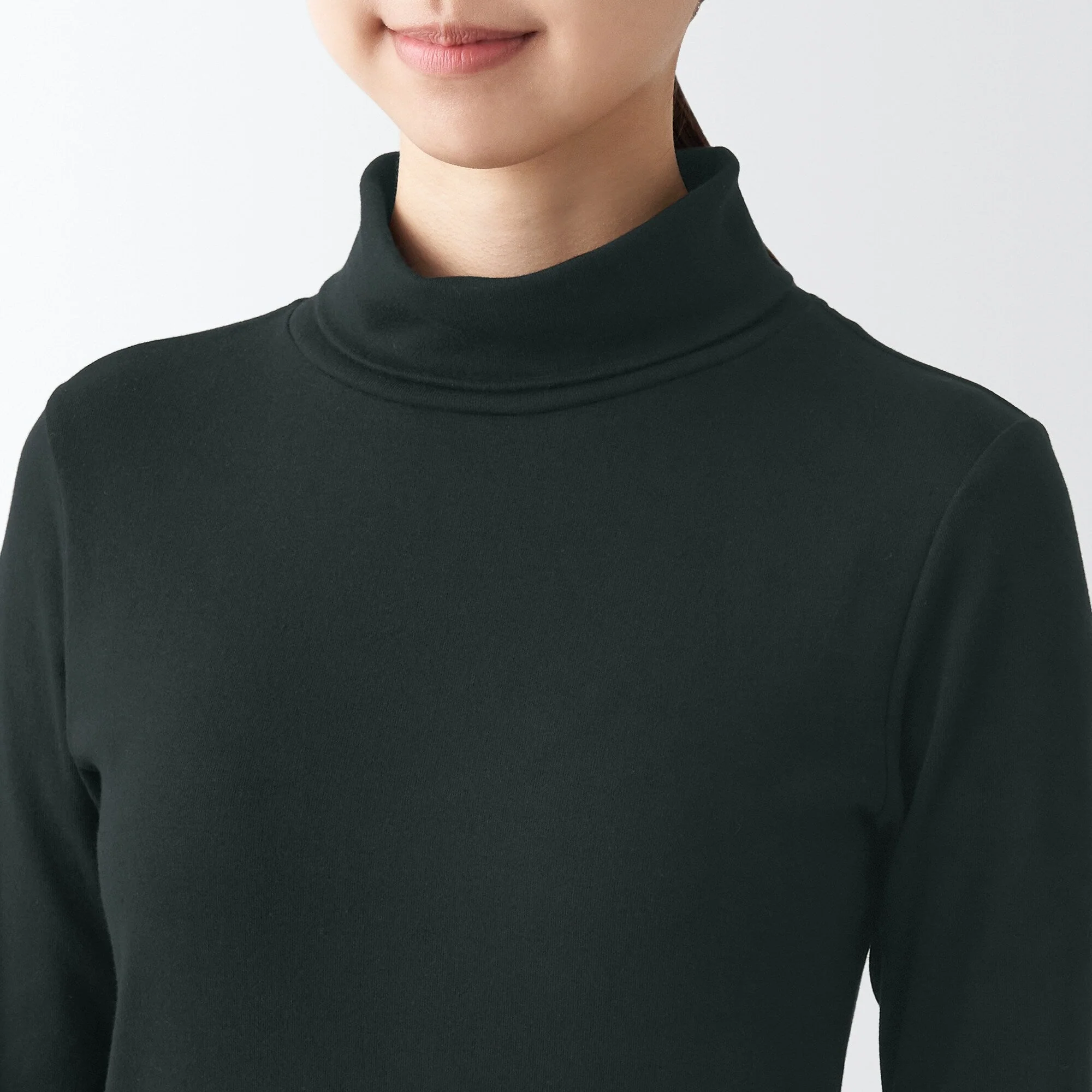Women's Stretch Ribbed Turtle Neck Long Sleeve T-Shirt - Image 38