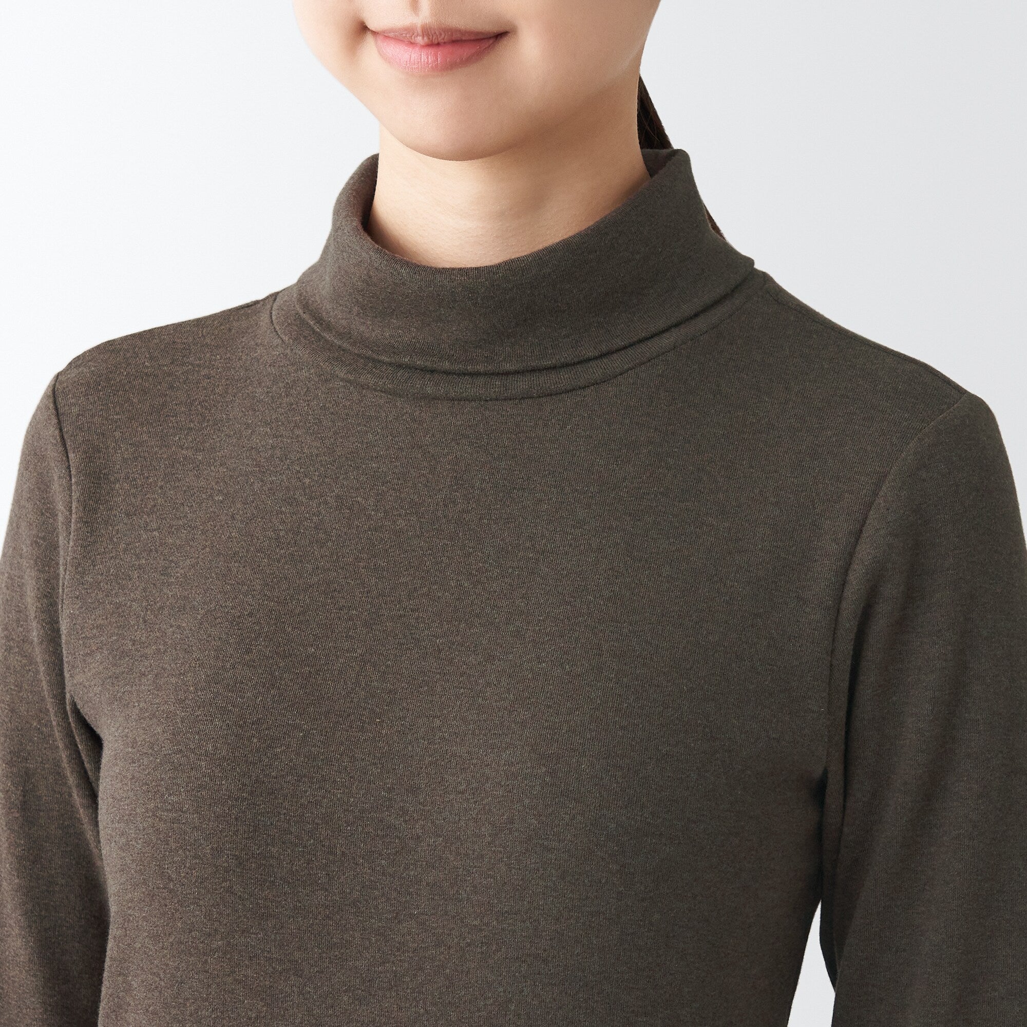 Women's Stretch Ribbed Turtle Neck Long Sleeve T-Shirt - Image 8