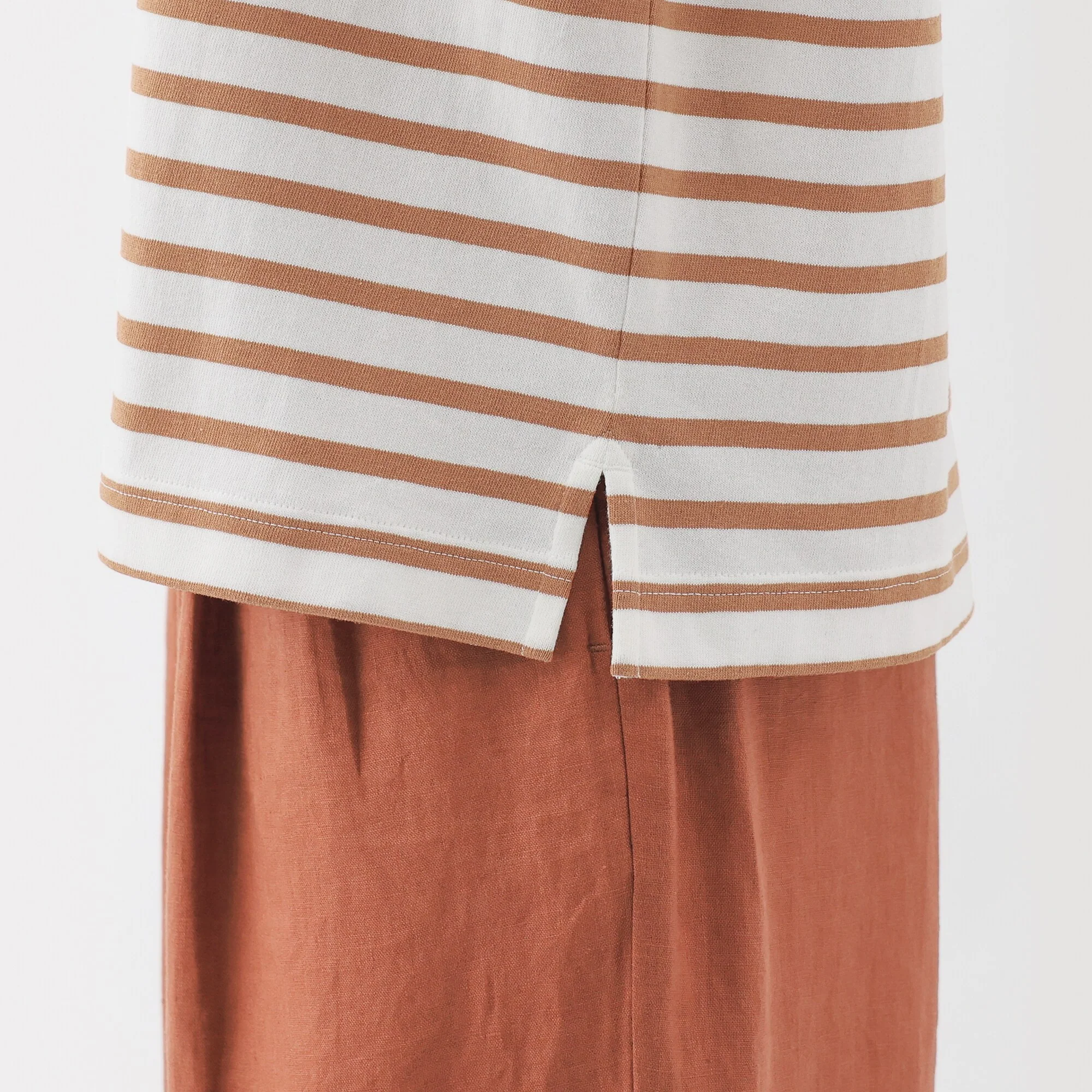 Women's Striped Boat Neck Short Sleeve T-Shirt - Image 16