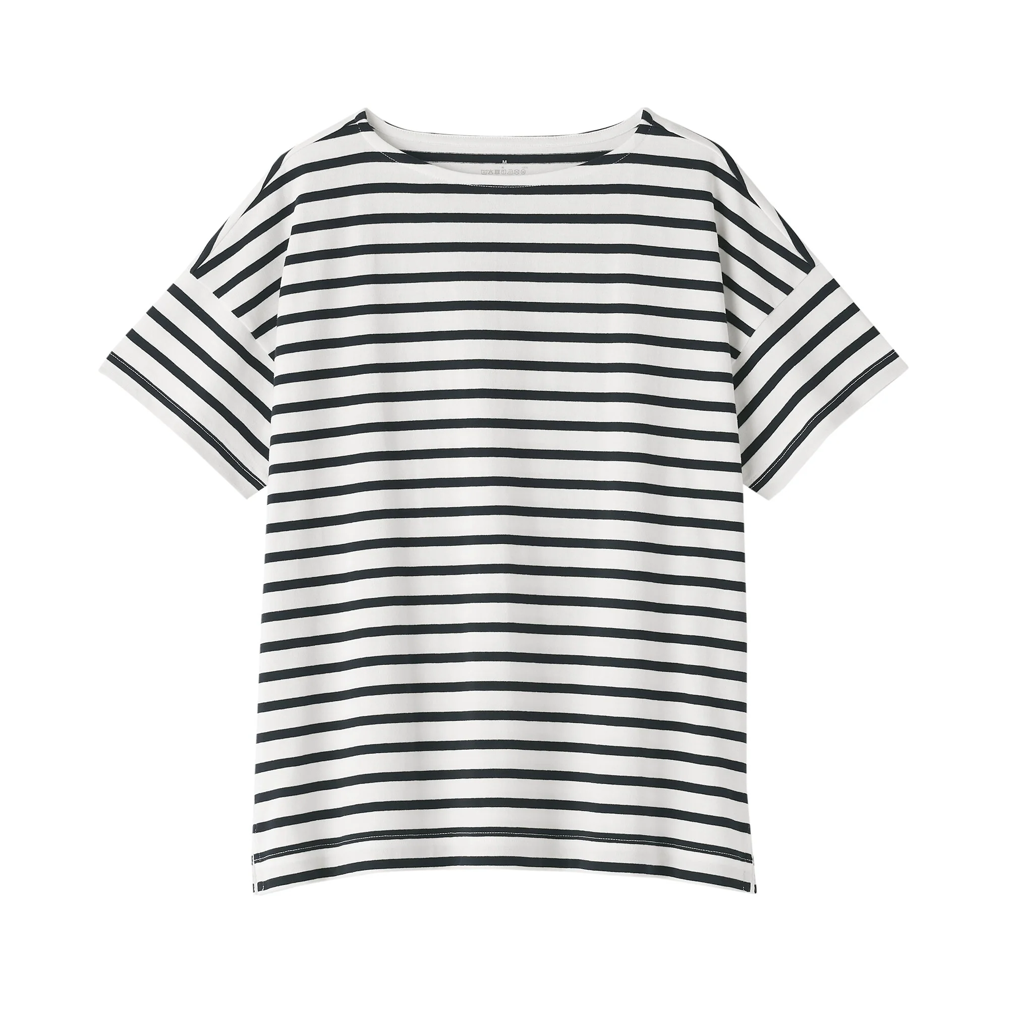 Women's Striped Boat Neck Short Sleeve T-Shirt - Image 34