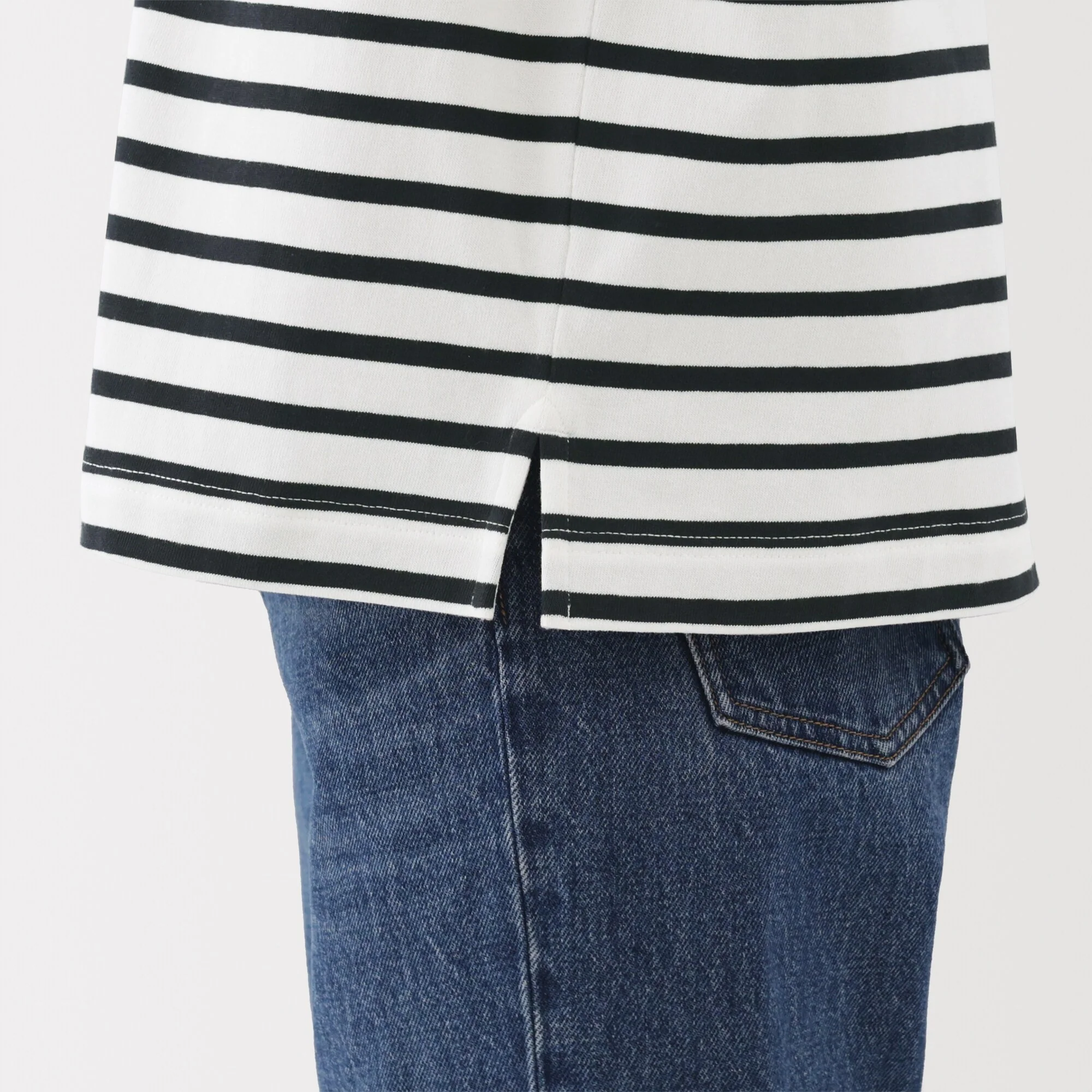Women's Striped Boat Neck Short Sleeve T-Shirt - Image 41