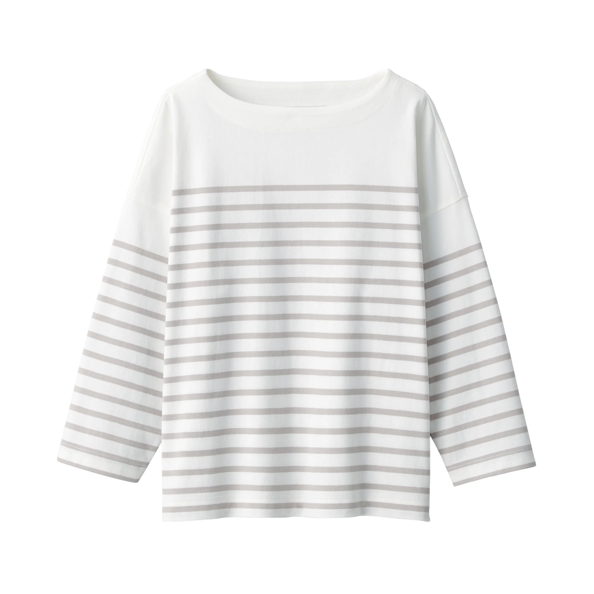 Women's Striped Boatneck 3/4 Sleeve T-Shirt - Image 10