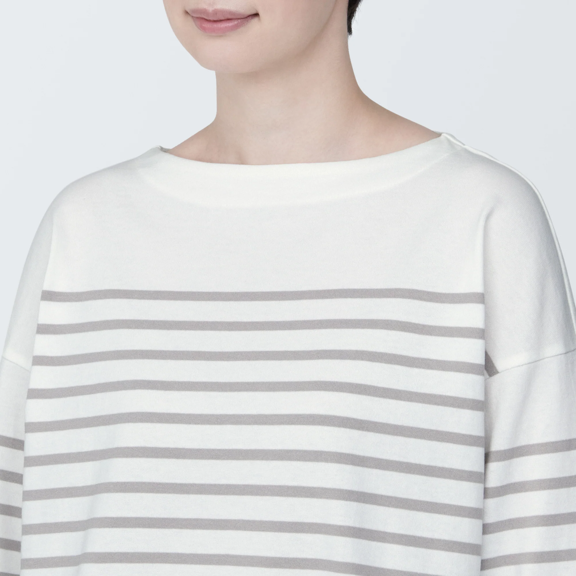 Women's Striped Boatneck 3/4 Sleeve T-Shirt - Image 15