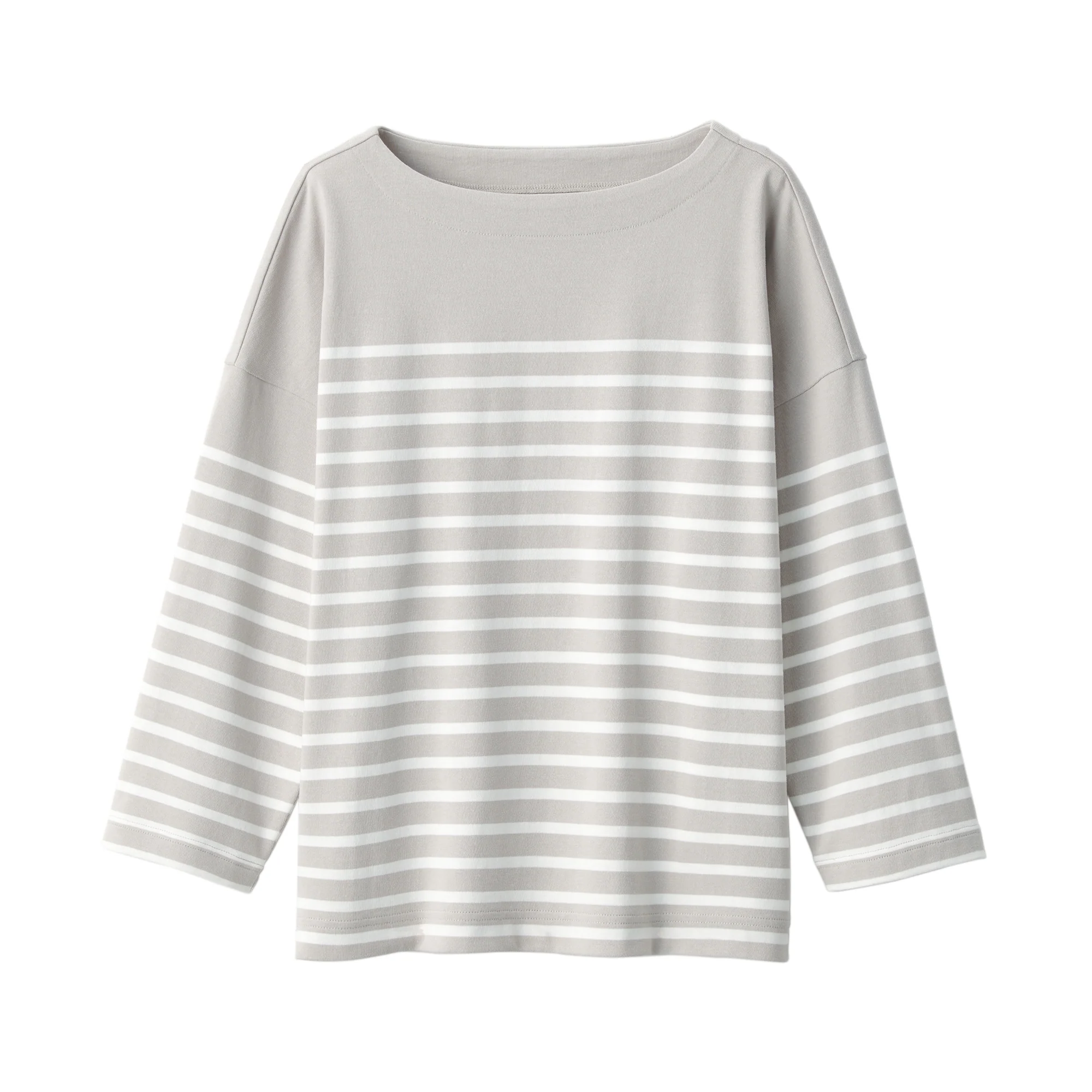 Women's Striped Boatneck 3/4 Sleeve T-Shirt - Image 18