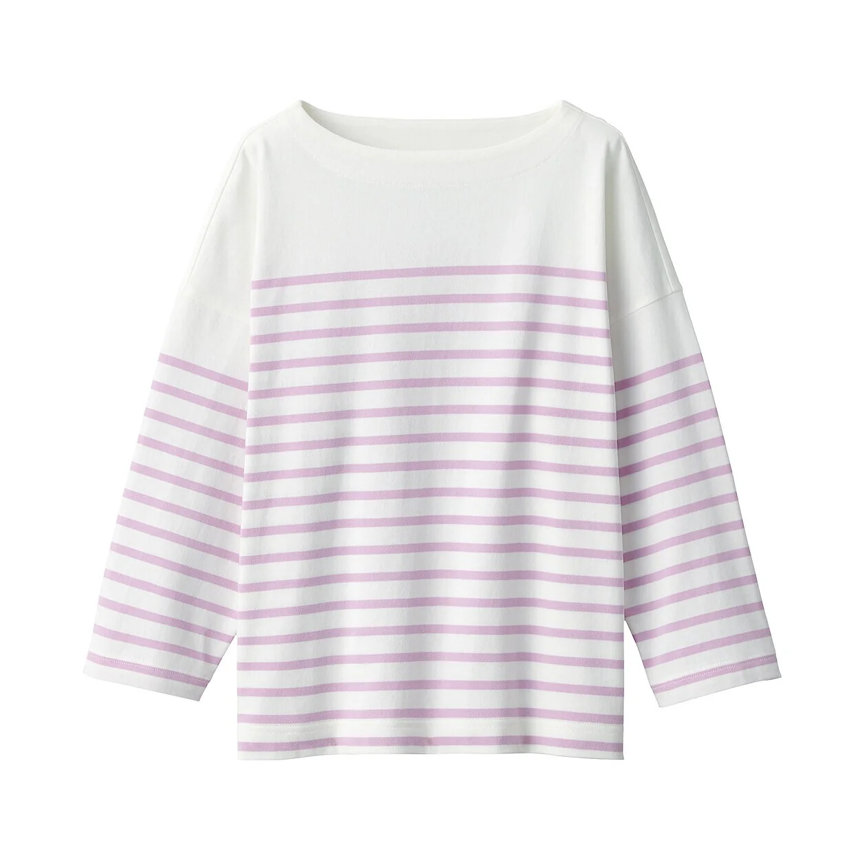 Women's Striped Boatneck 3/4 Sleeve T-Shirt - Image 42