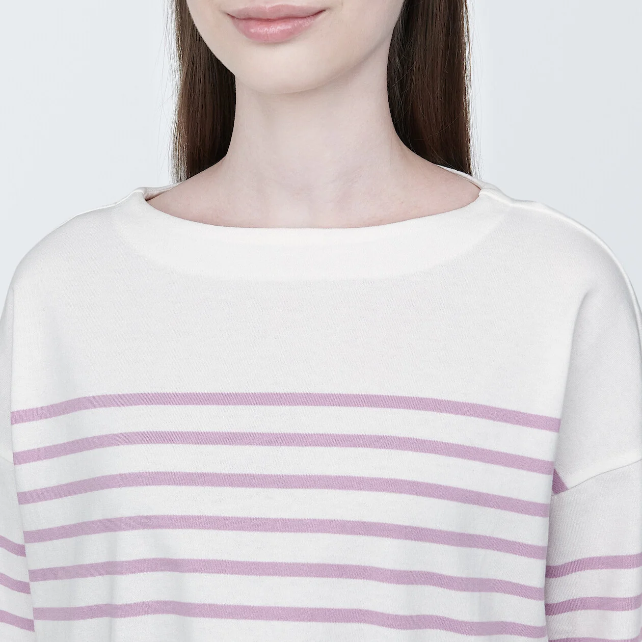 Women's Striped Boatneck 3/4 Sleeve T-Shirt - Image 47