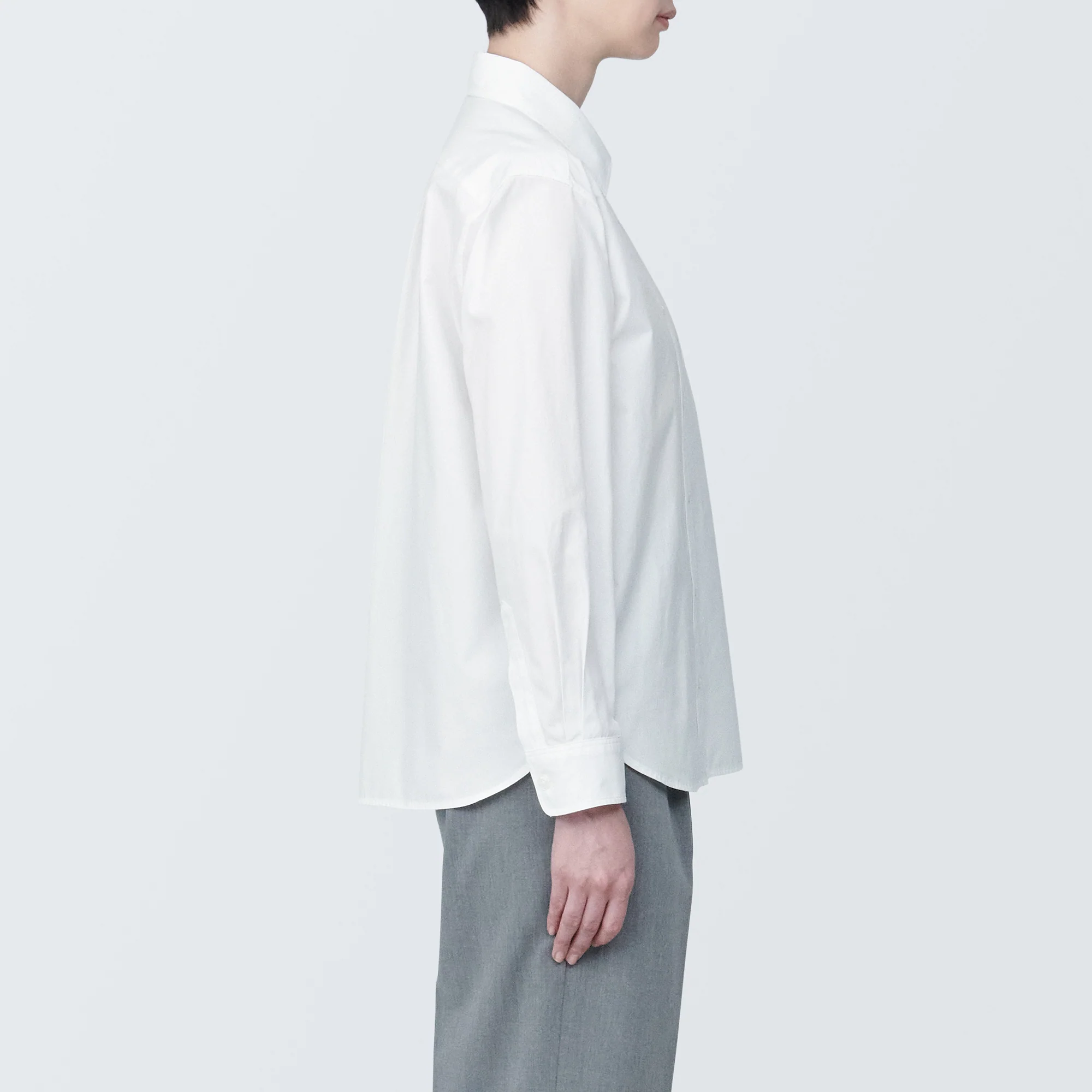 Women's Washed Broad Regular Collar Long Sleeve Shirt - Image 5