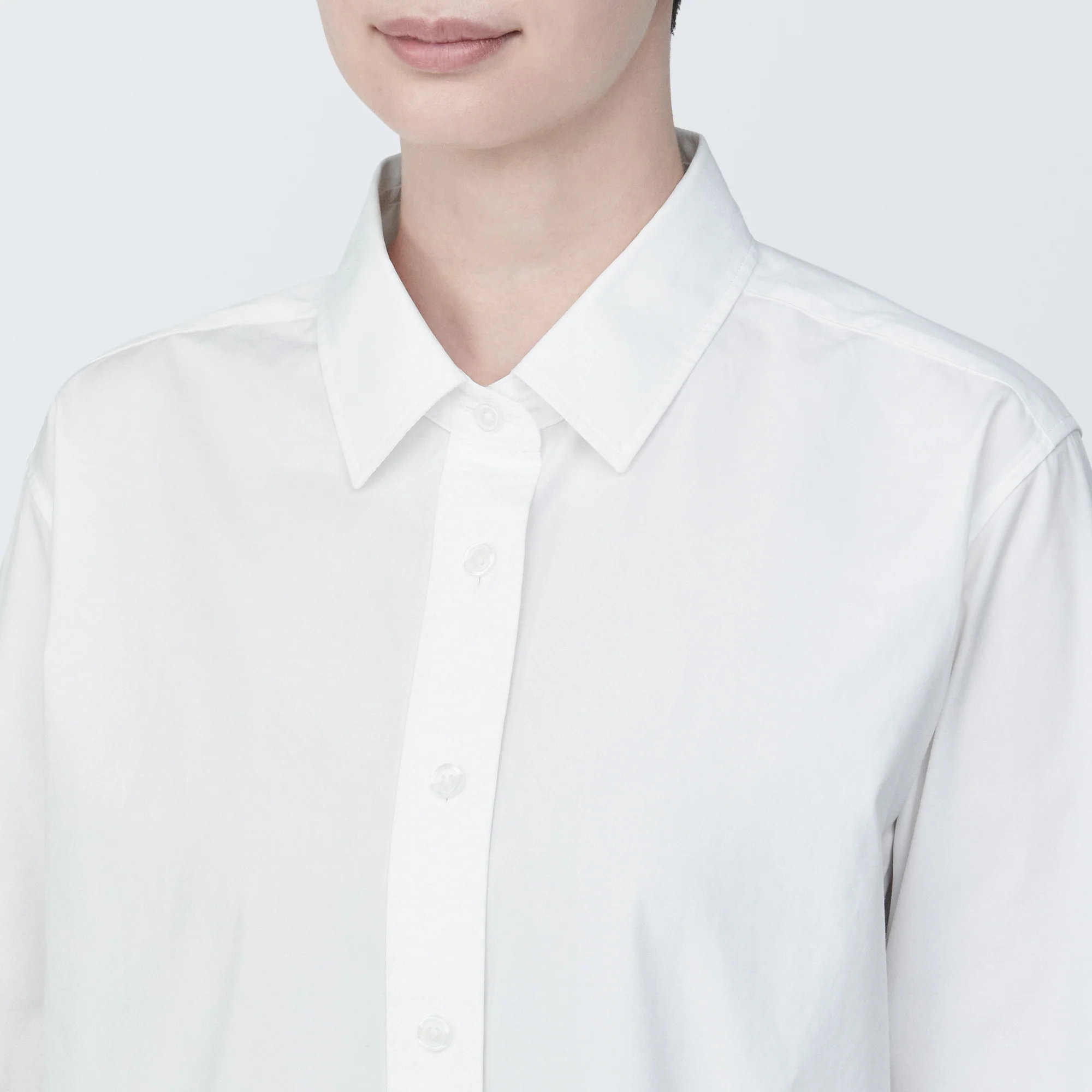 Women's Washed Broad Regular Collar Long Sleeve Shirt - Image 7