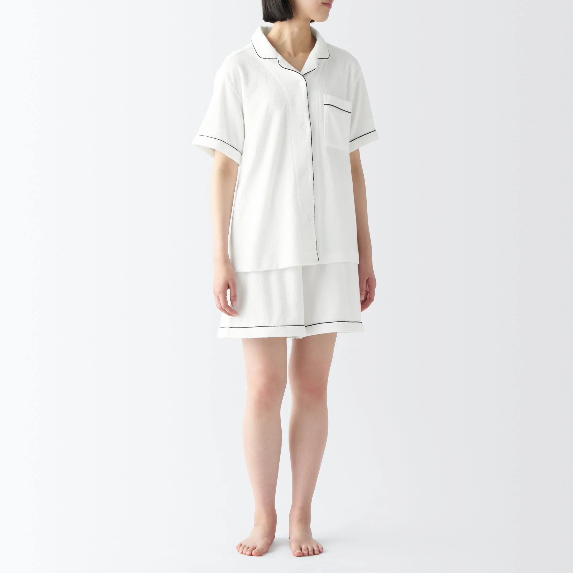 Women's Wearable Pile Towel Short Sleeve Pajamas - Image 12