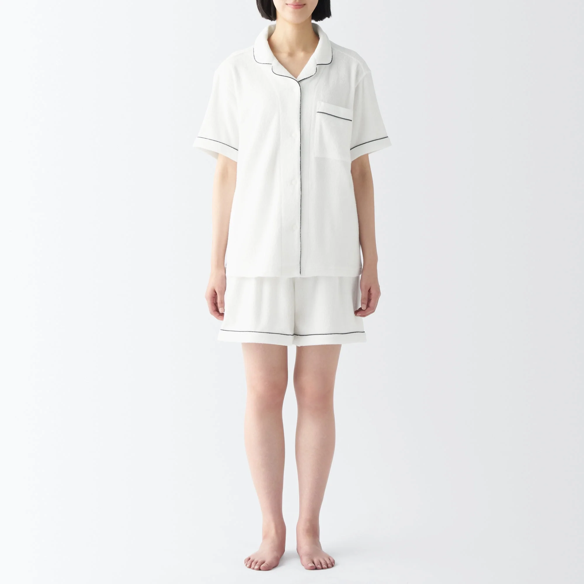 Women's Wearable Pile Towel Short Sleeve Pajamas - Image 13