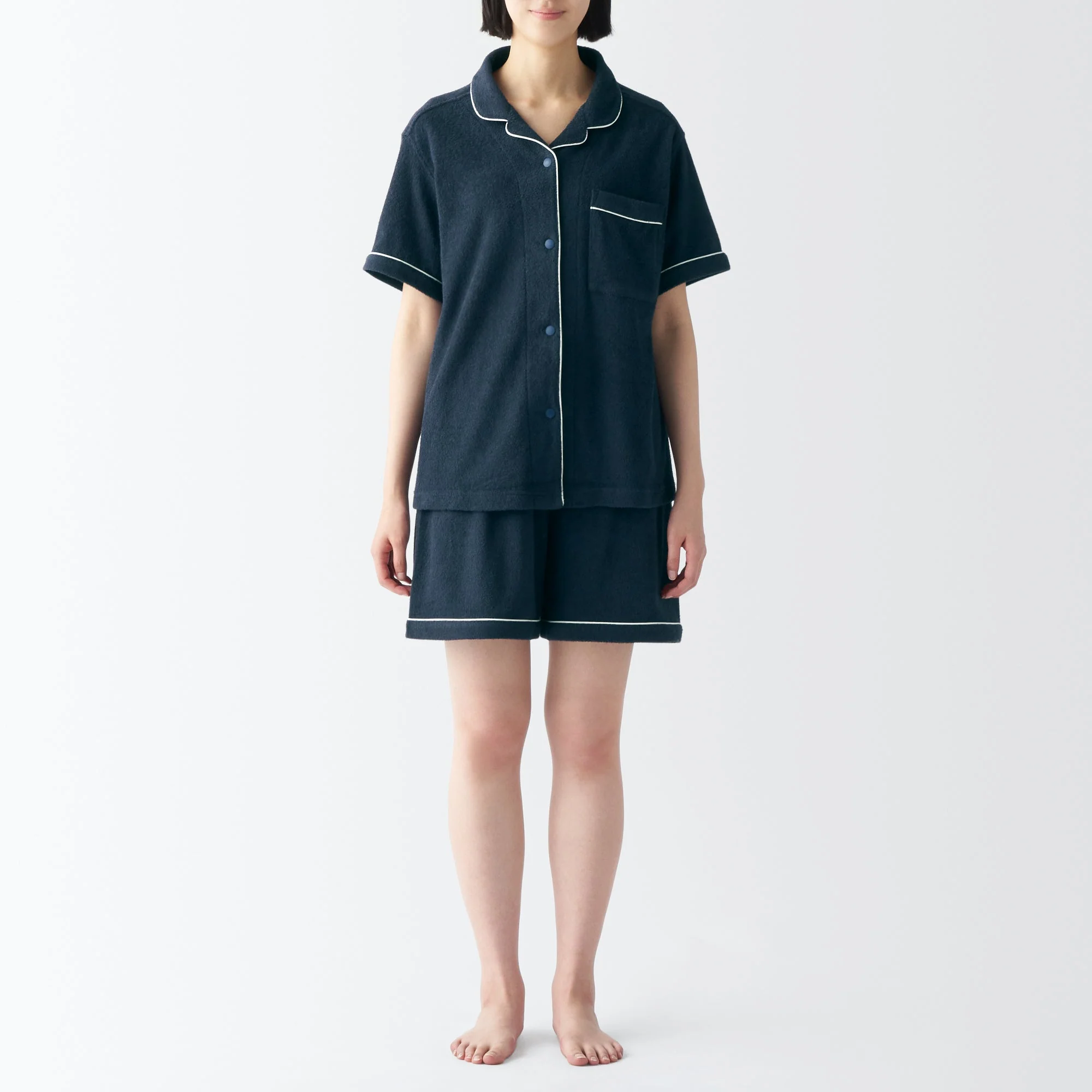 Women's Wearable Pile Towel Short Sleeve Pajamas - Image 22