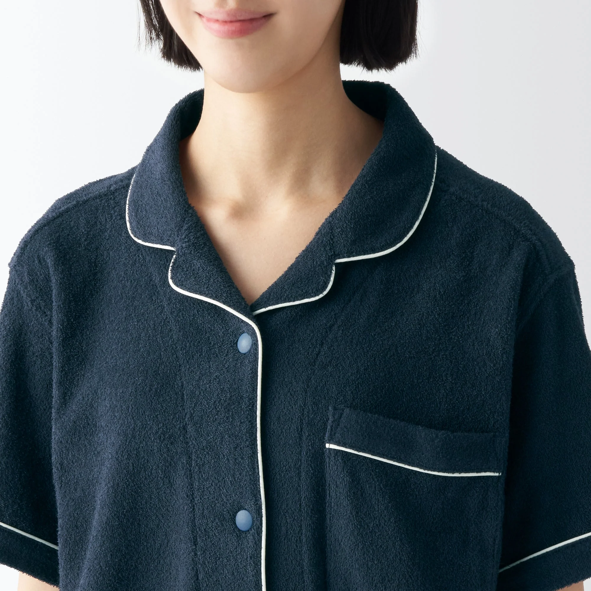 Women's Wearable Pile Towel Short Sleeve Pajamas - Image 25