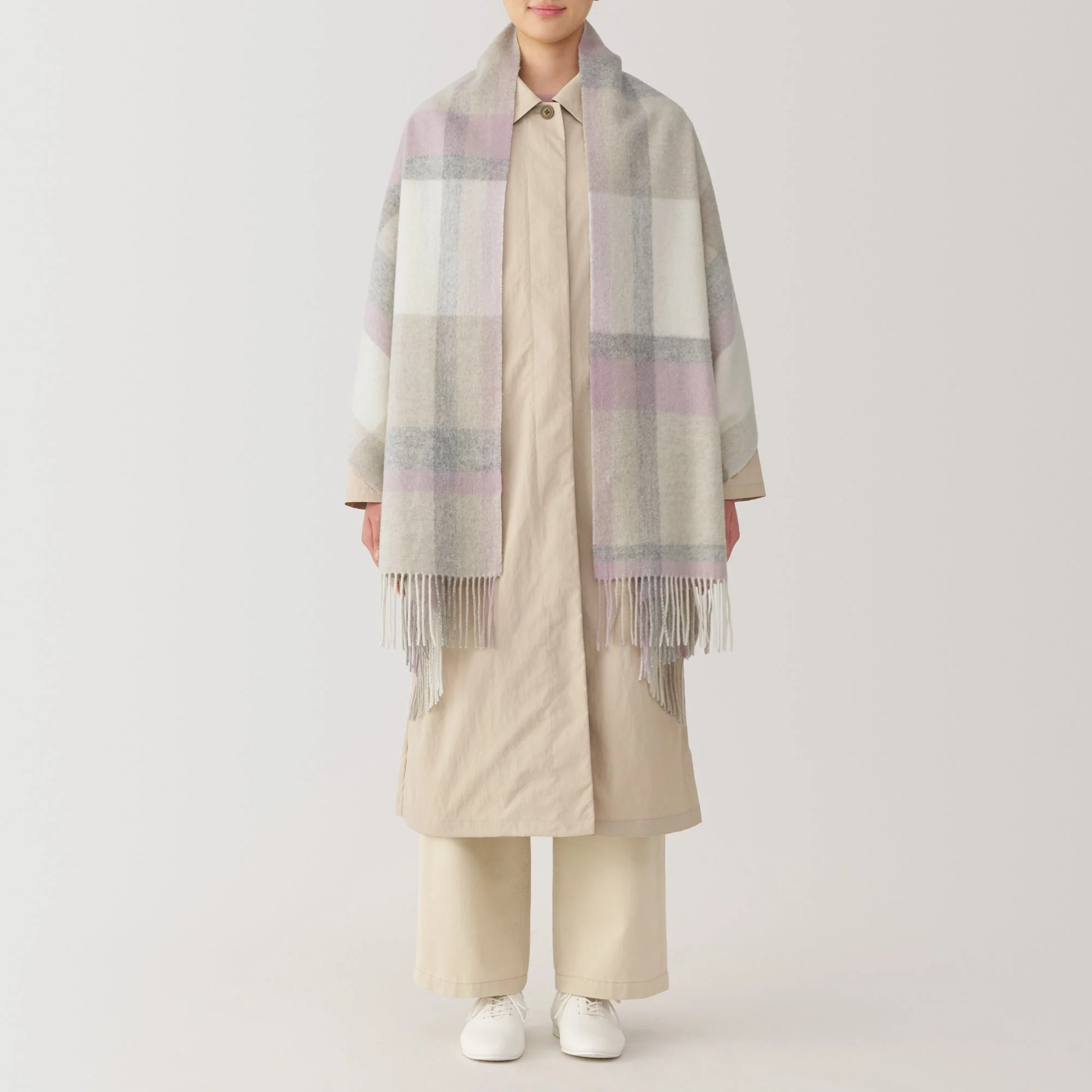 Wool Blanket Patterned Stole - Image 14