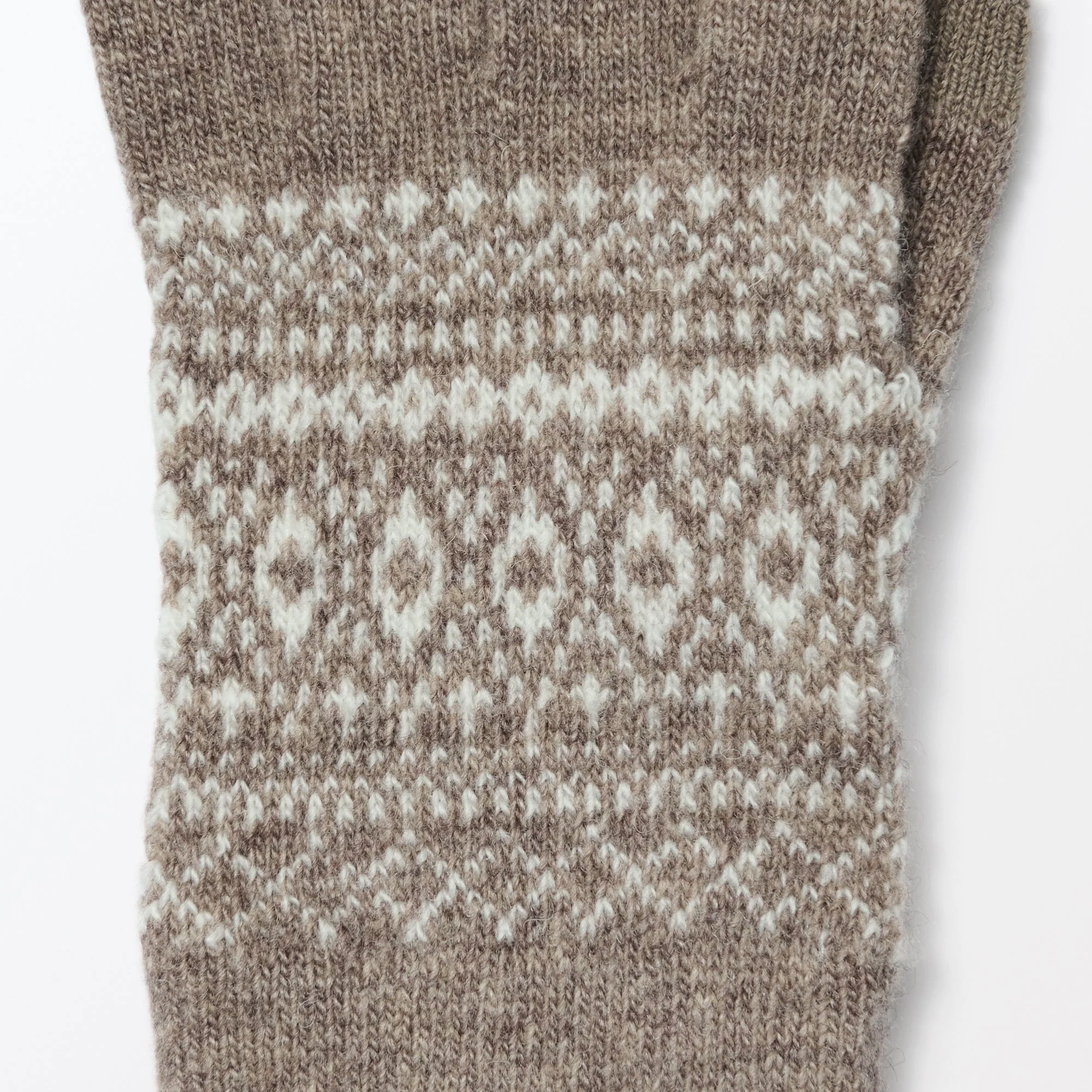 Wool Blend Patterned Touchscreen Gloves - Image 4
